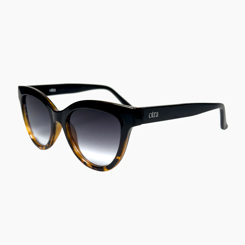 OTRA EYEWEAR Lola Sunglasses -Black to Tort/ Smoke Fade - Image 4