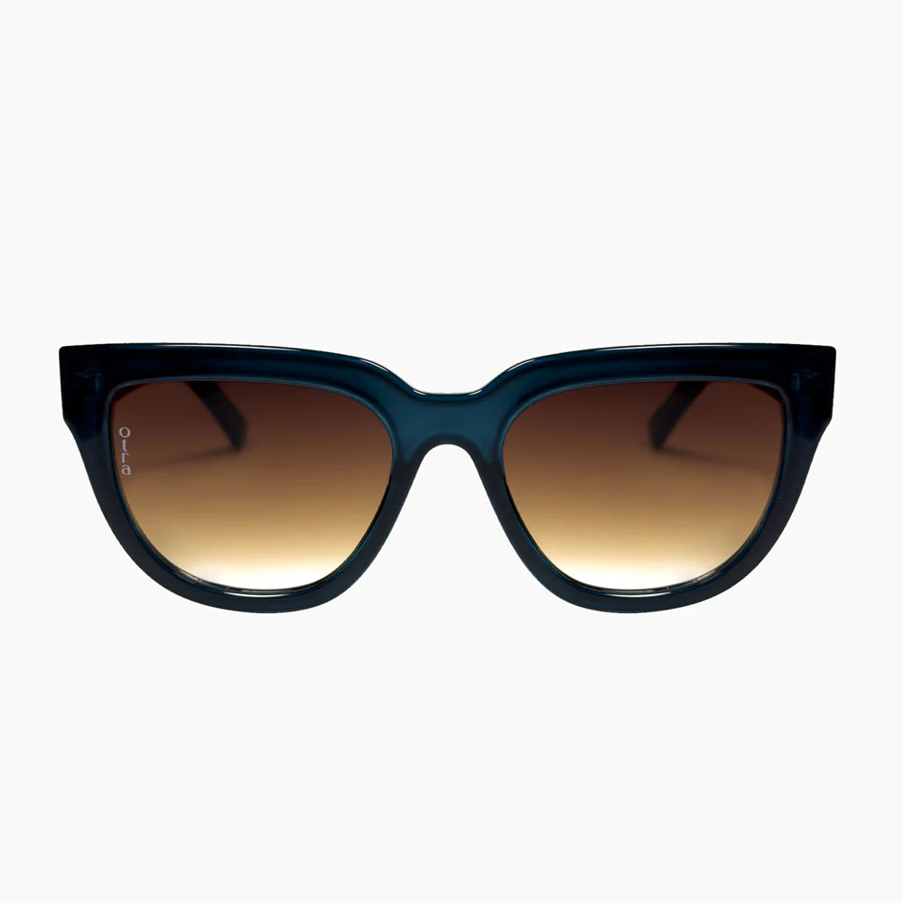 OTRA EYEWEAR Mara Sunglasses - Transparent Navy/ Brown Fade - Image 5