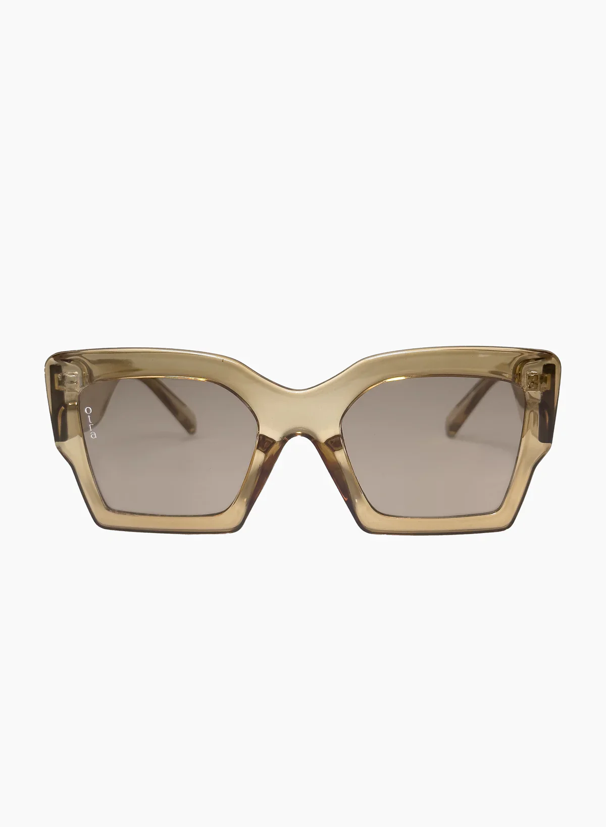 OTRA EYEWEAR Pipa Sunglasses- Transparent Gold/ Brown - Image 2