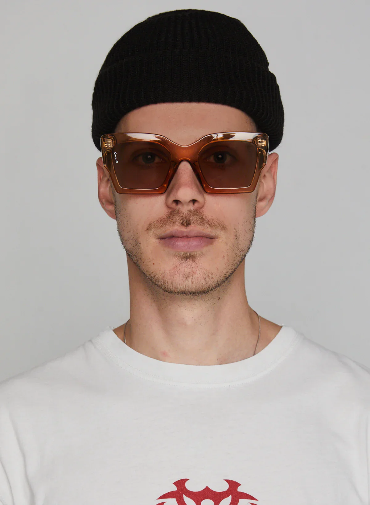 OTRA EYEWEAR Pipa Sunglasses- Transparent Gold/ Brown - Image 6