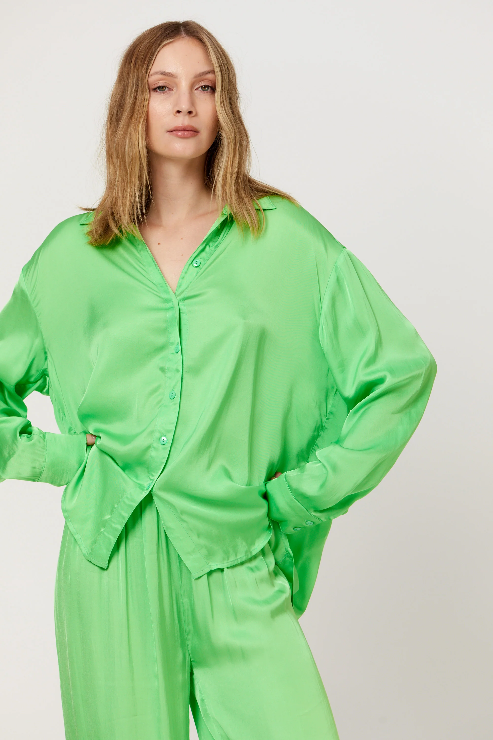 PIPPA THE LABEL Womens Sammi Shirt - Lime - Image 10