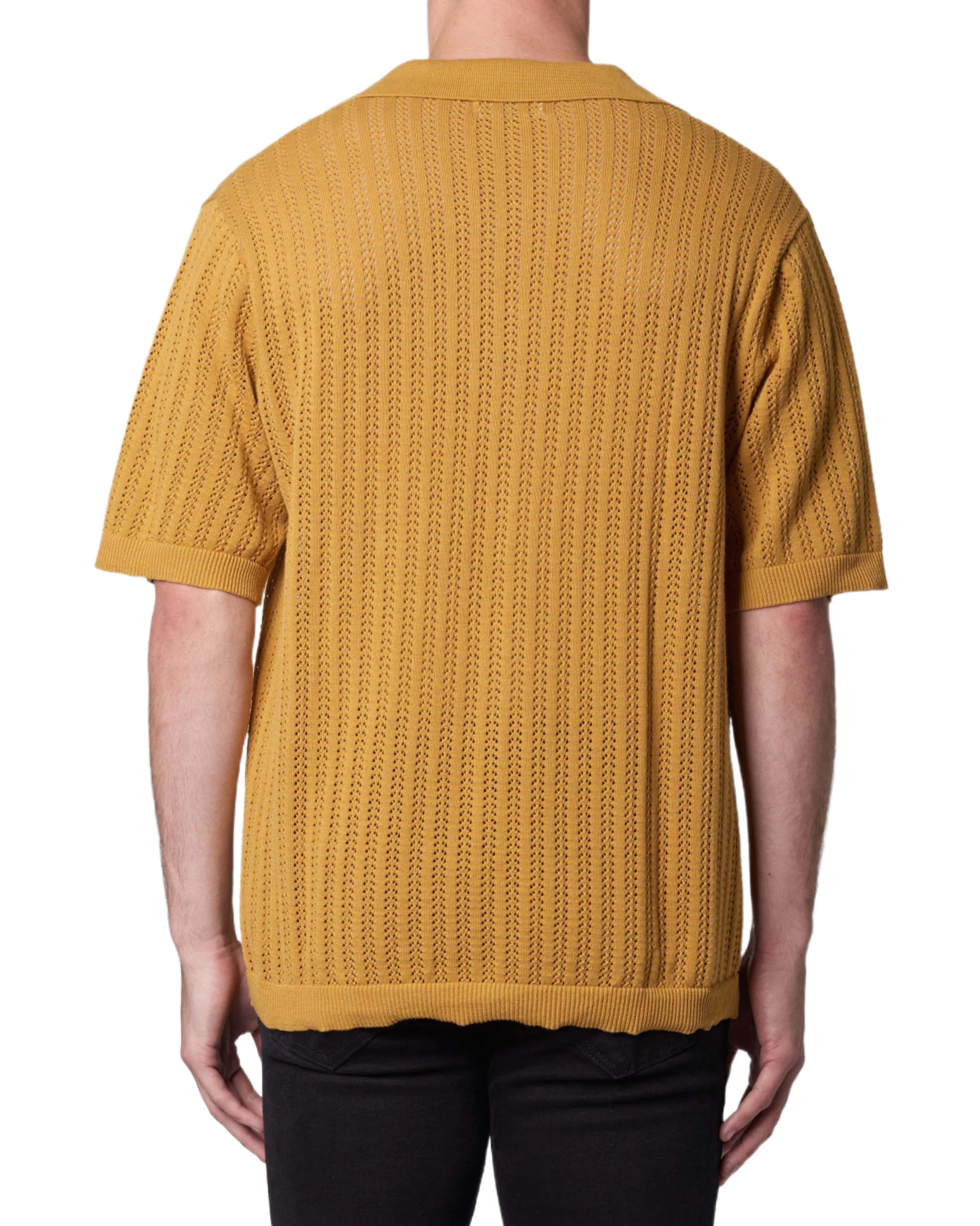 ROLLAS Mens Bon Crepe Short Sleeve Shirt - Sand - Image 2