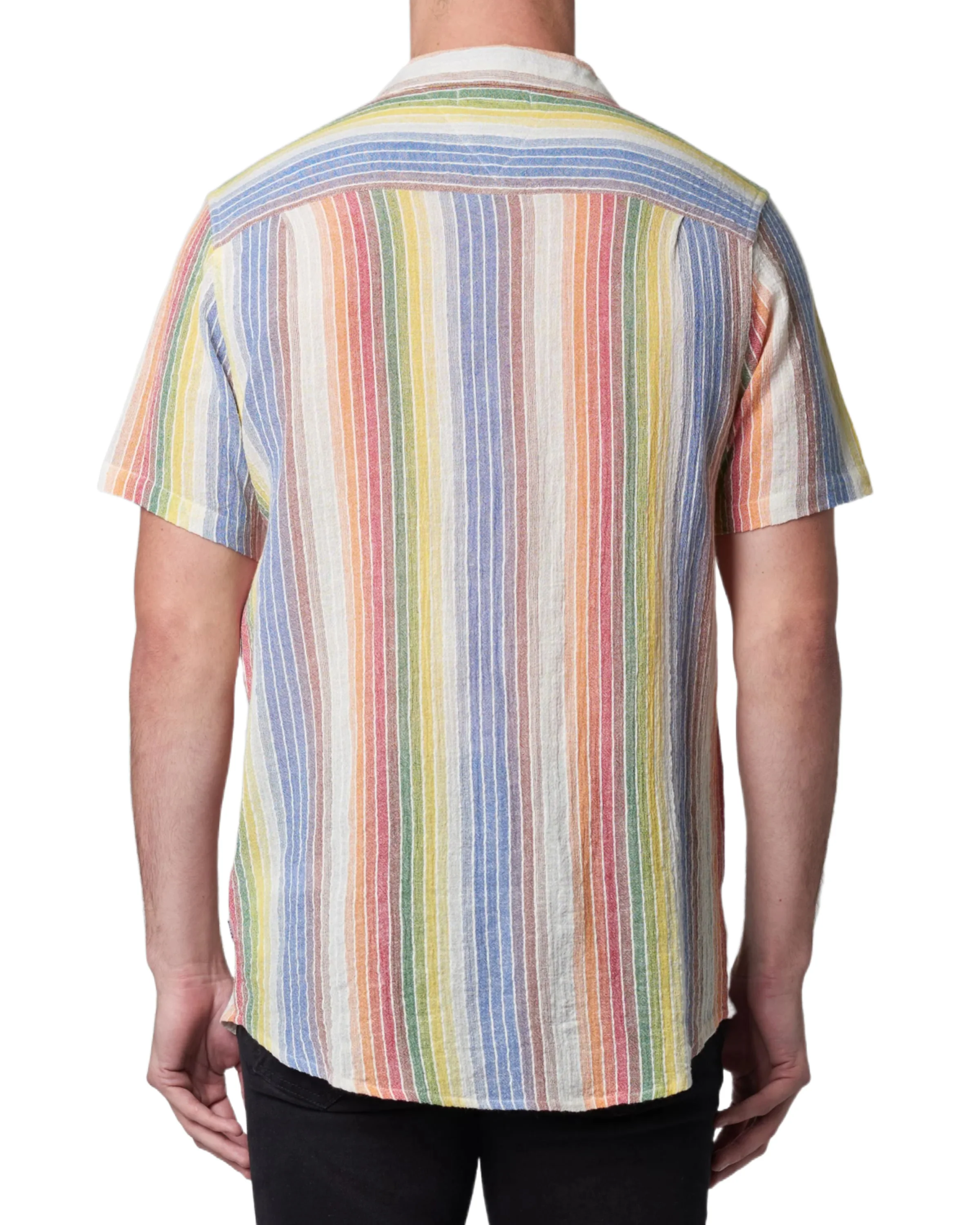 ROLLAS Mens Bon Shroom Stripe Short Sleeve Shirt - Multi - Image 3