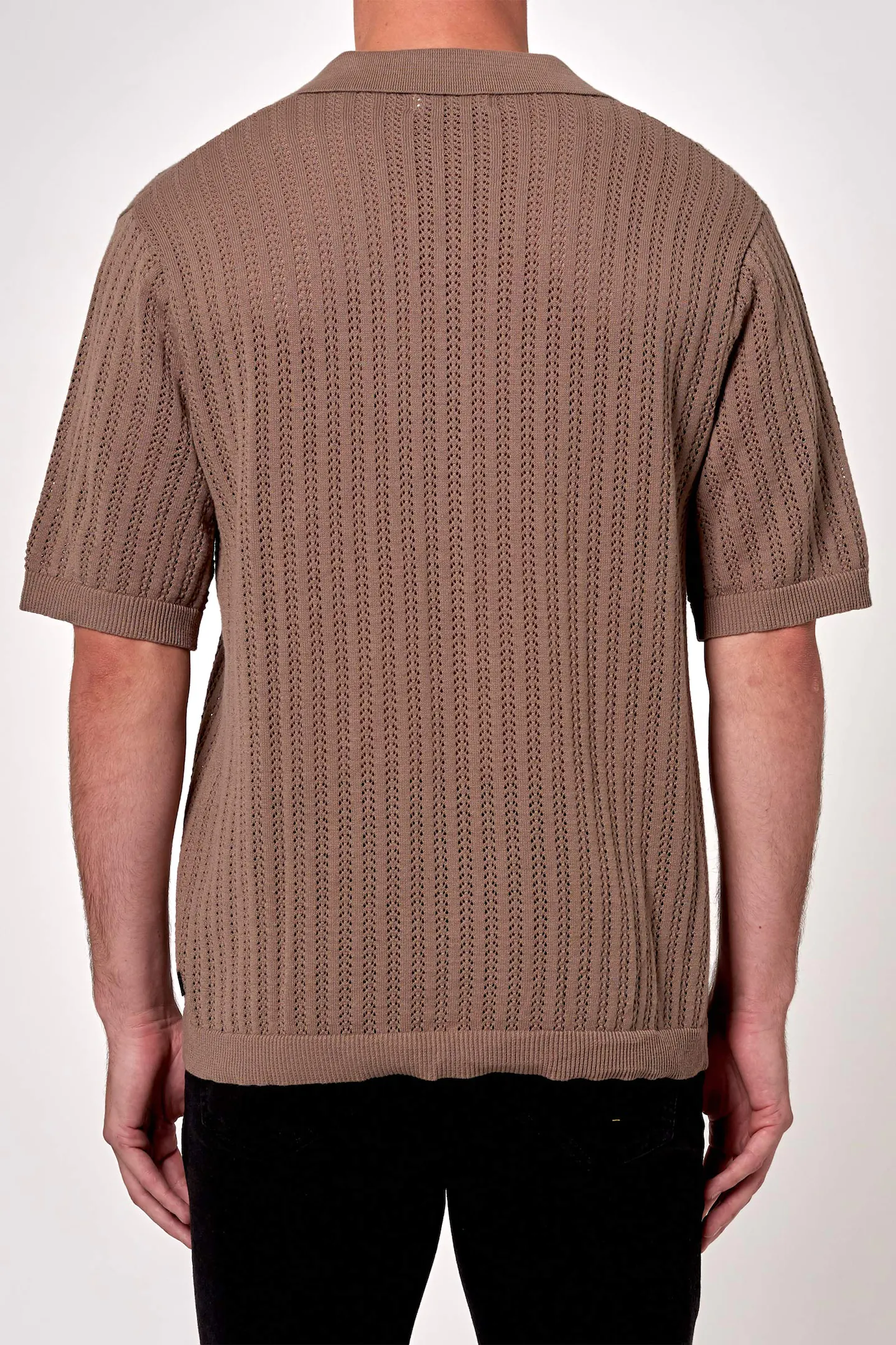 ROLLAS Mens Boucle Bowler Short Sleeve Shirt - Oak - Image 2