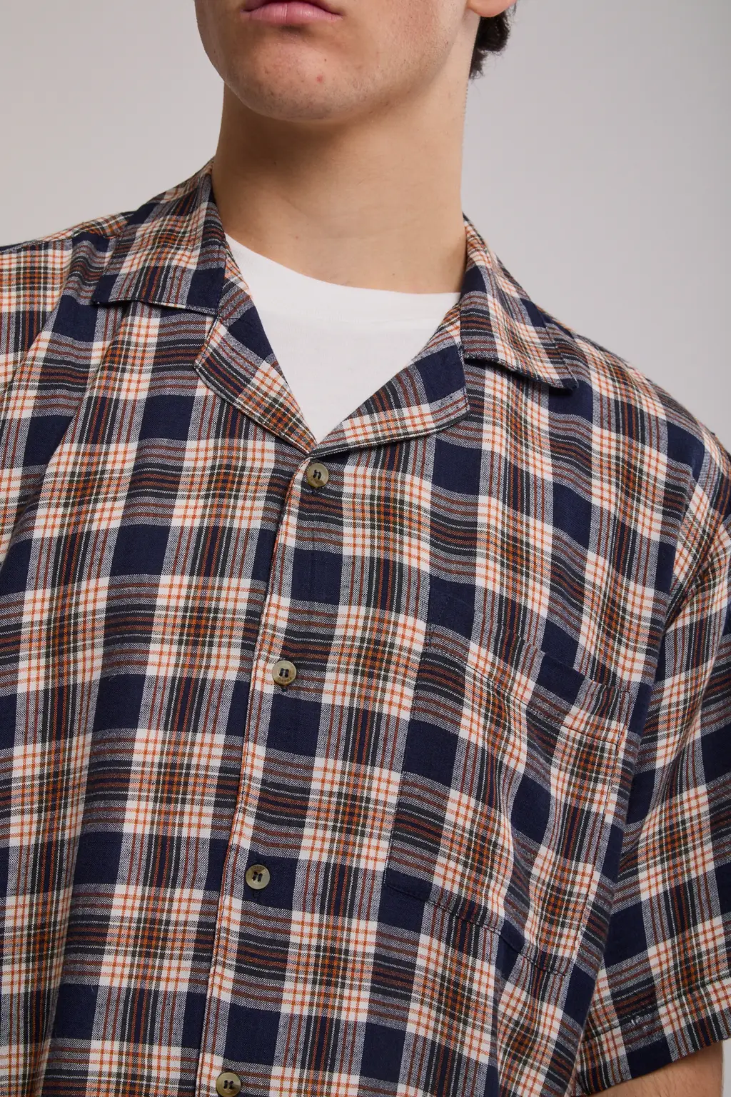 ROLLAS Mens Bowler Check Weave Short Sleeve Shirt - Multi - Image 4
