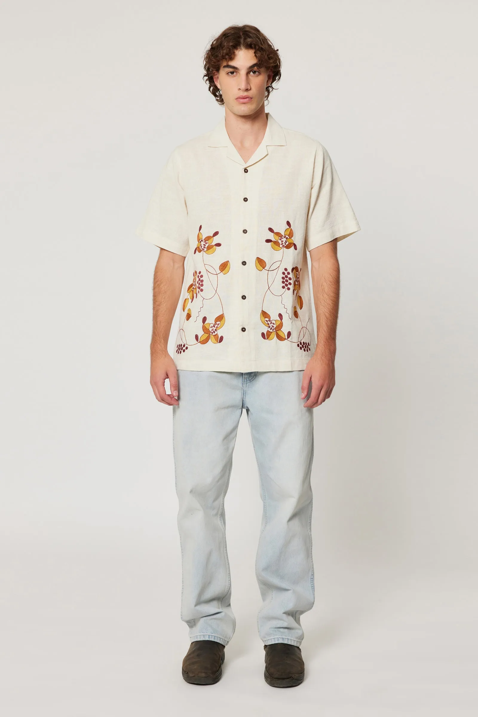 ROLLAS Mens Creeper Bowler Shirt - Vintage White - Image 2