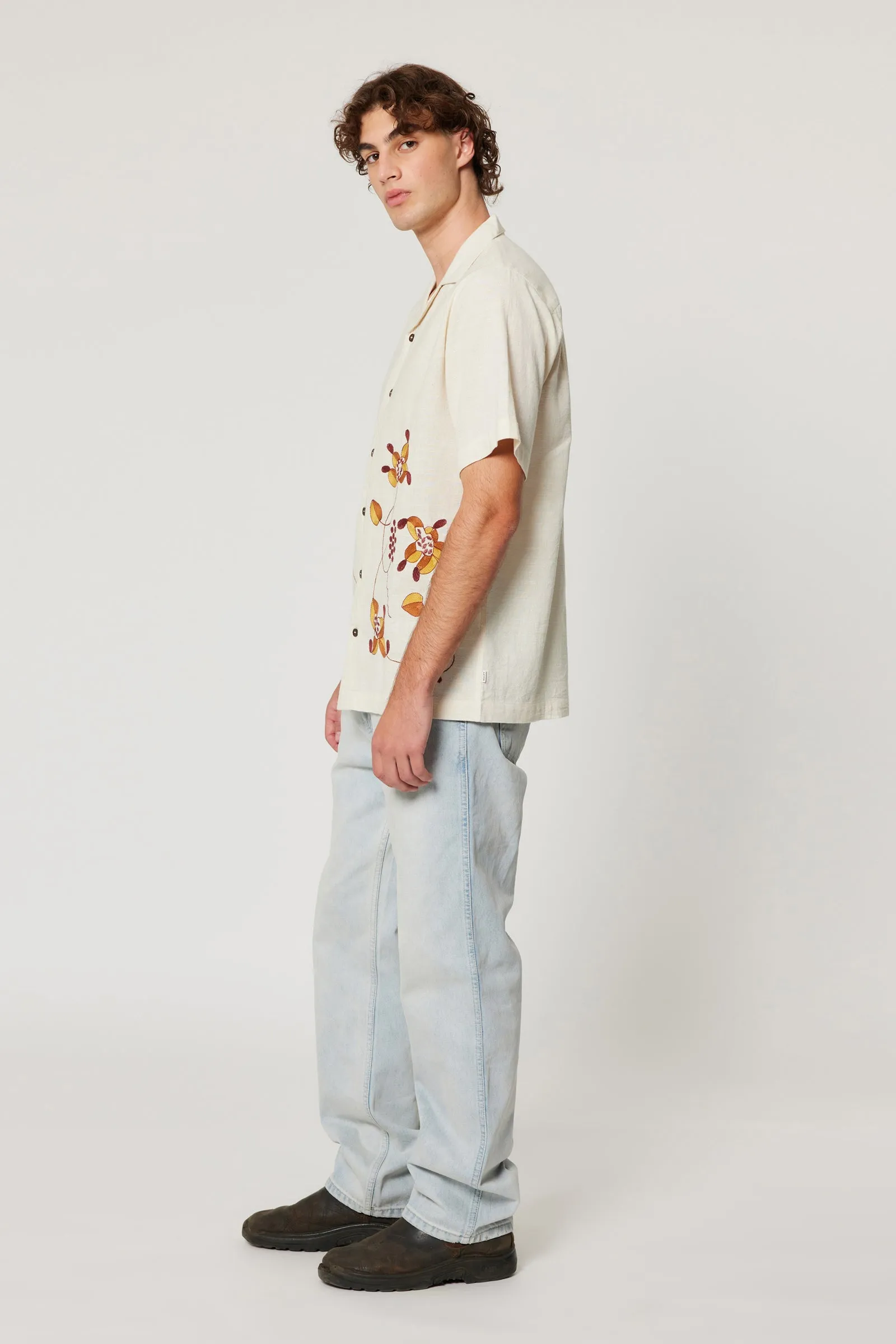 ROLLAS Mens Creeper Bowler Shirt - Vintage White - Image 3