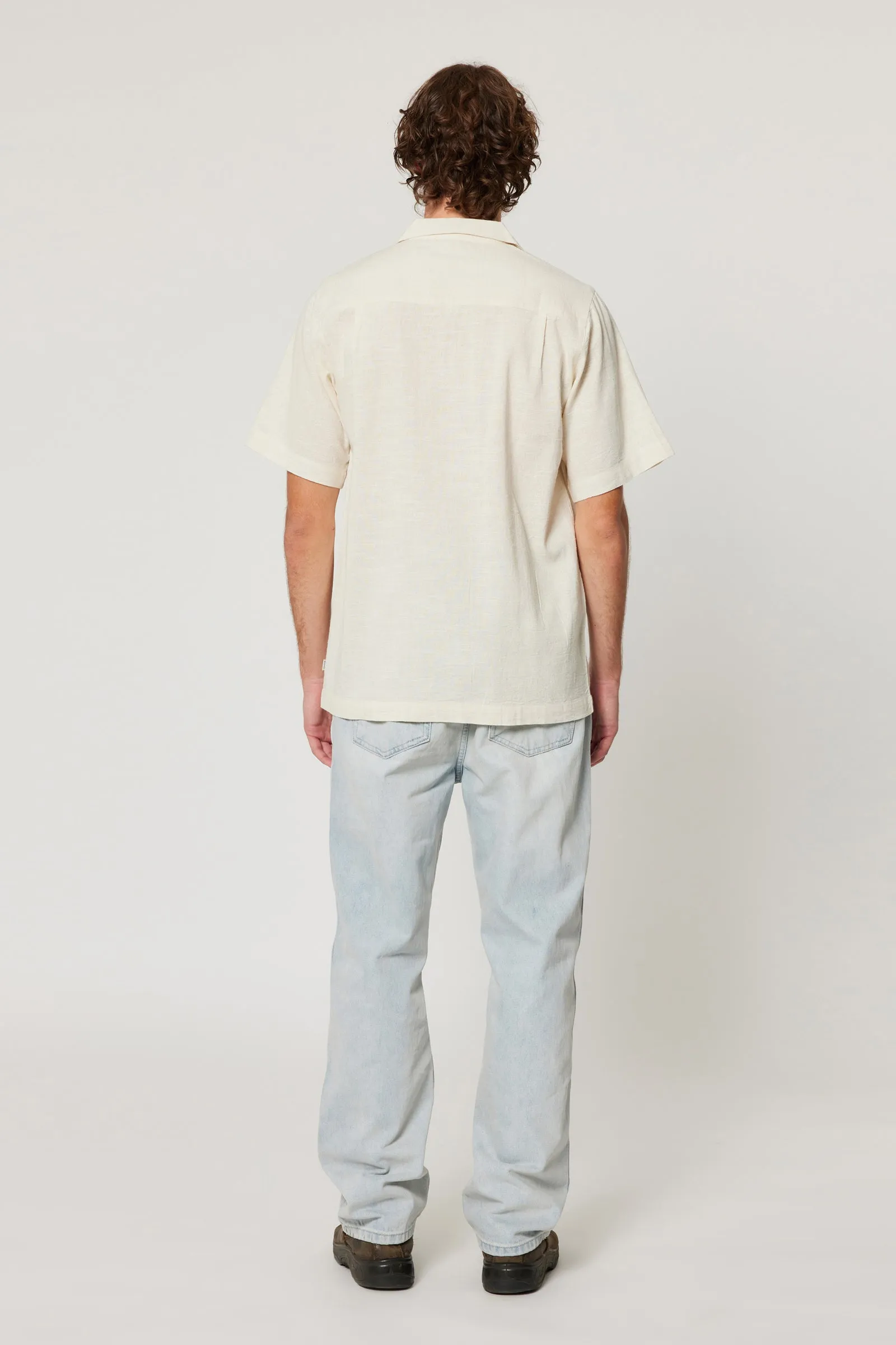 ROLLAS Mens Creeper Bowler Shirt - Vintage White - Image 4