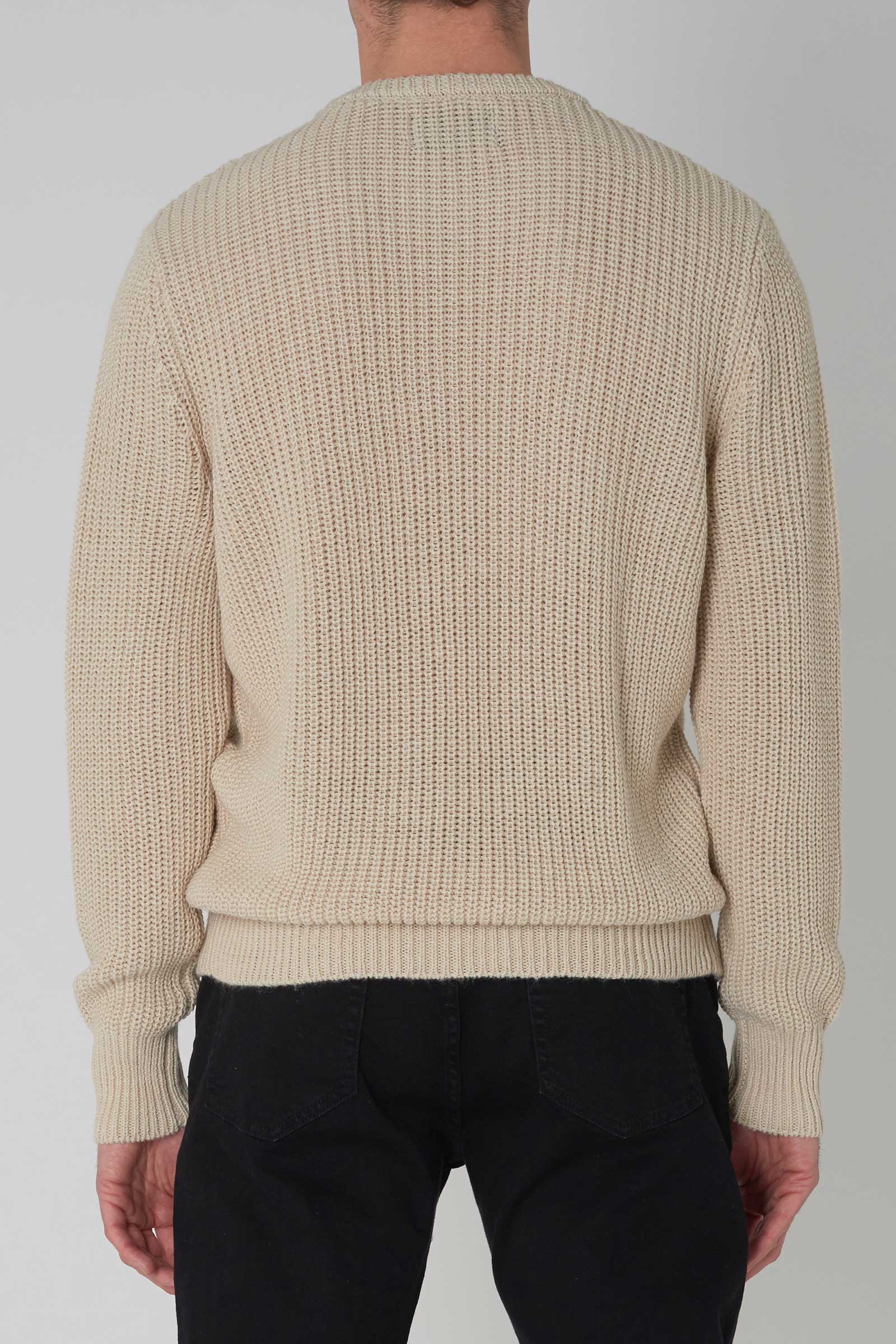 Rollas MENS CREW KNIT JUMPER - NATURAL - Image 2