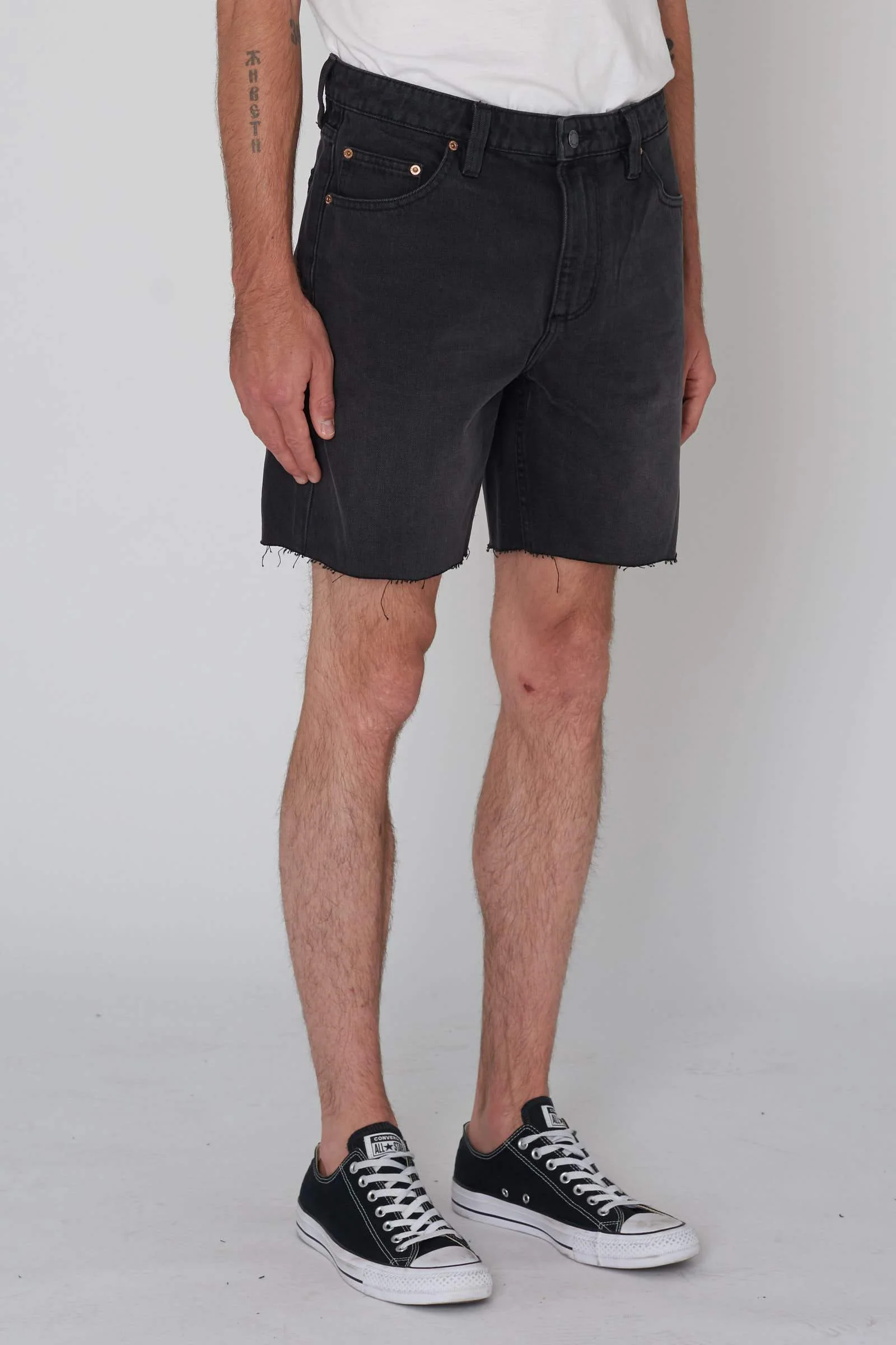 ROLLAS Mens Ezy Denim Short Black Stone - Image 4