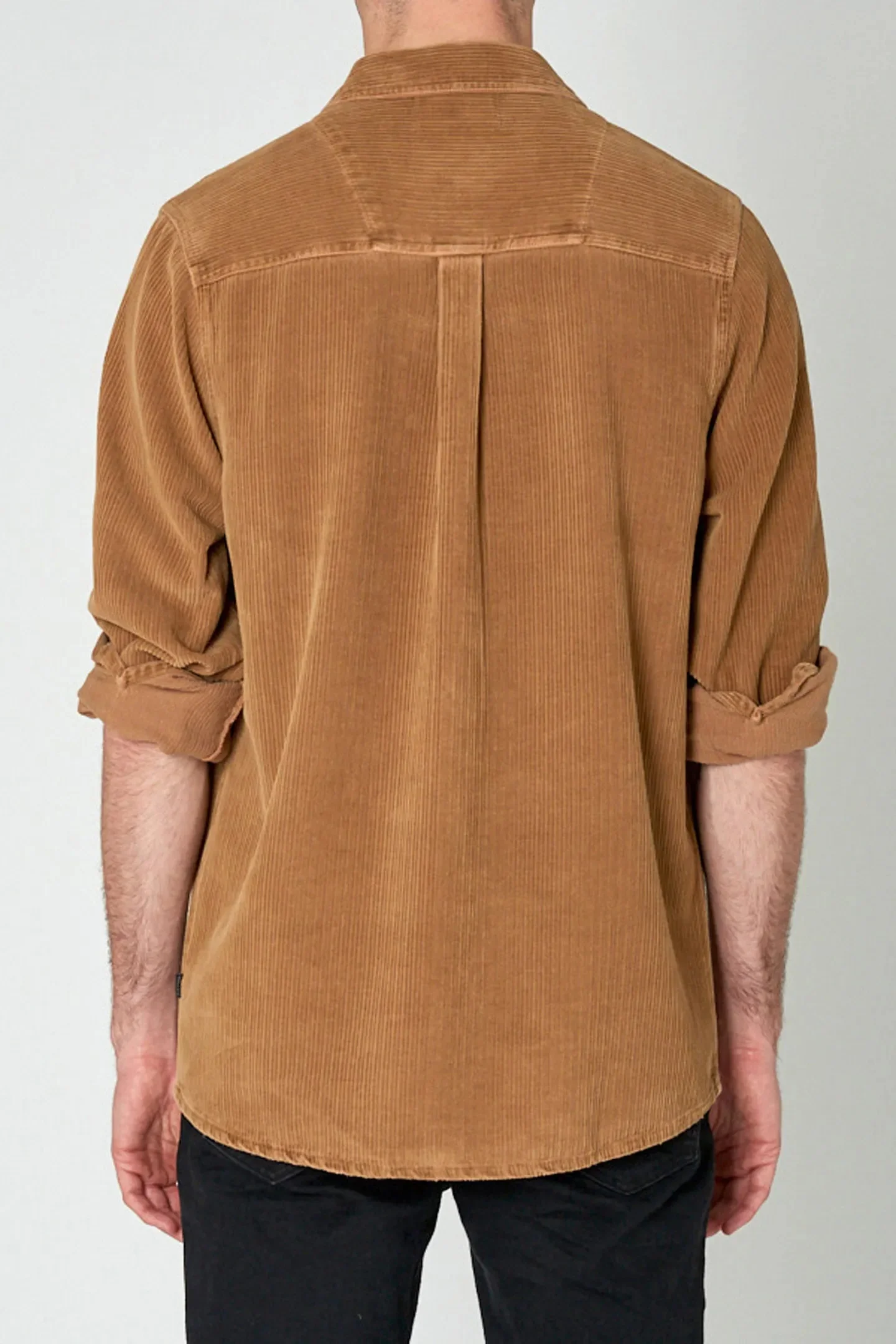 ROLLAS Mens Men at Work Fat Cord Shirt Tobacco Cord - Image 3