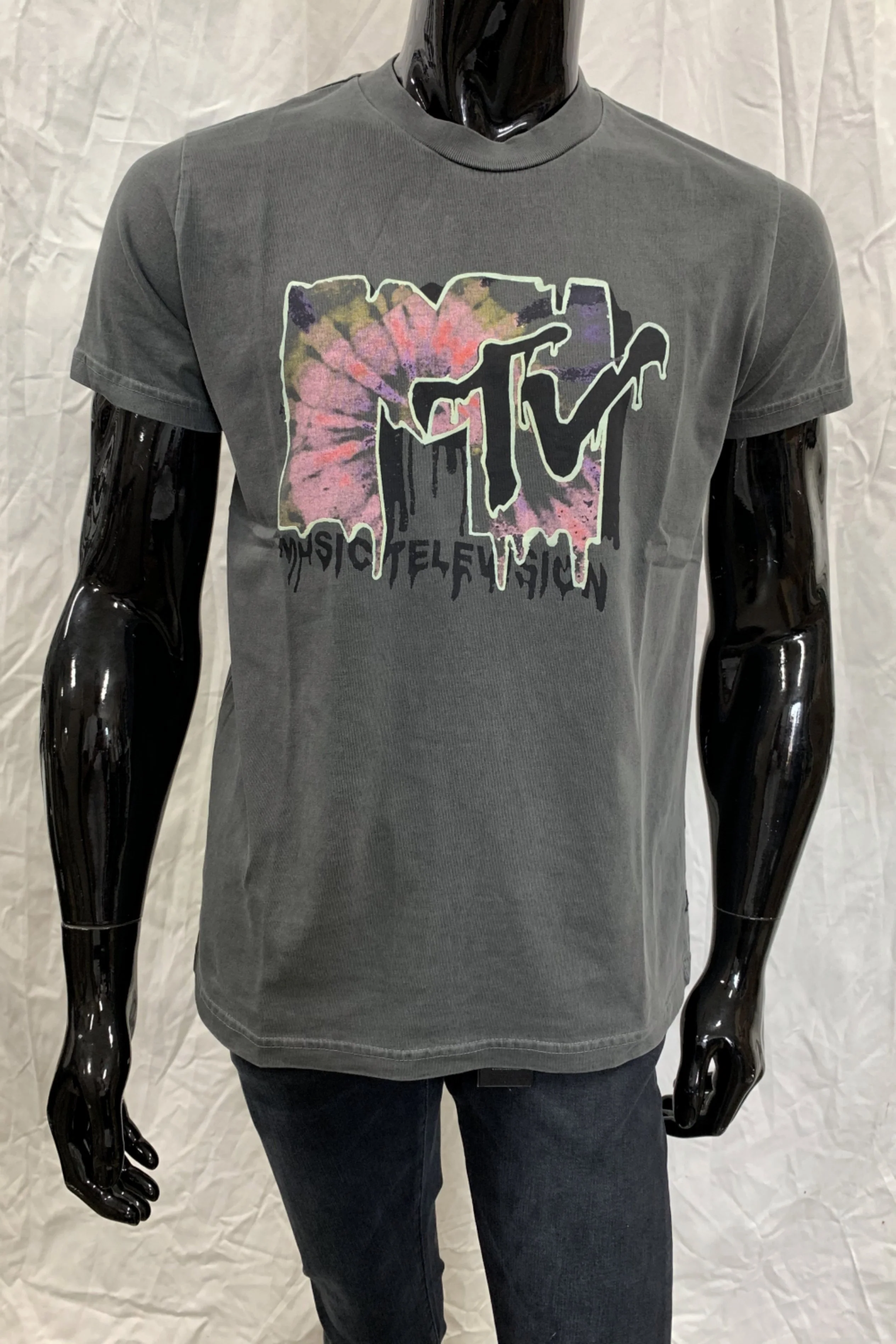 Rollas MENS MTV TIE DYE TEE - BLACK
