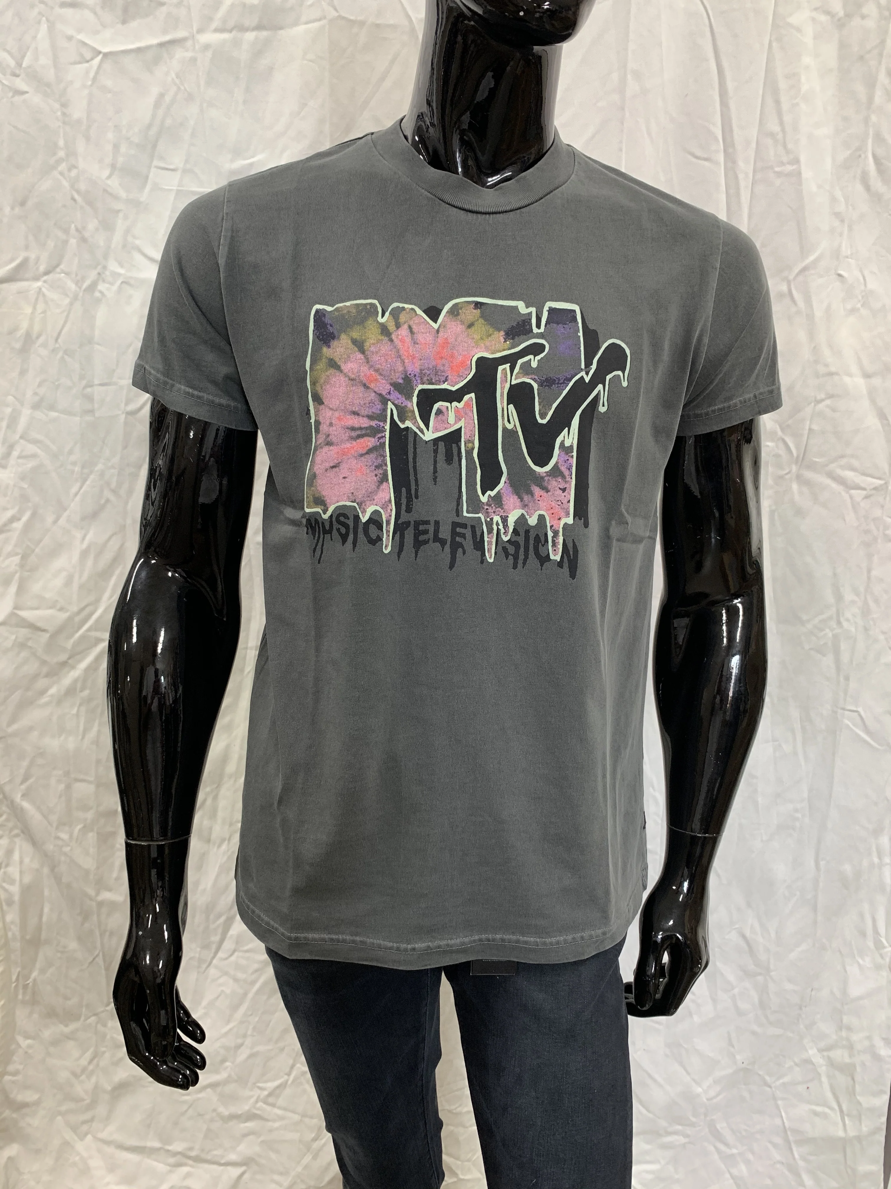 Rollas MENS MTV TIE DYE TEE - BLACK - Image 2