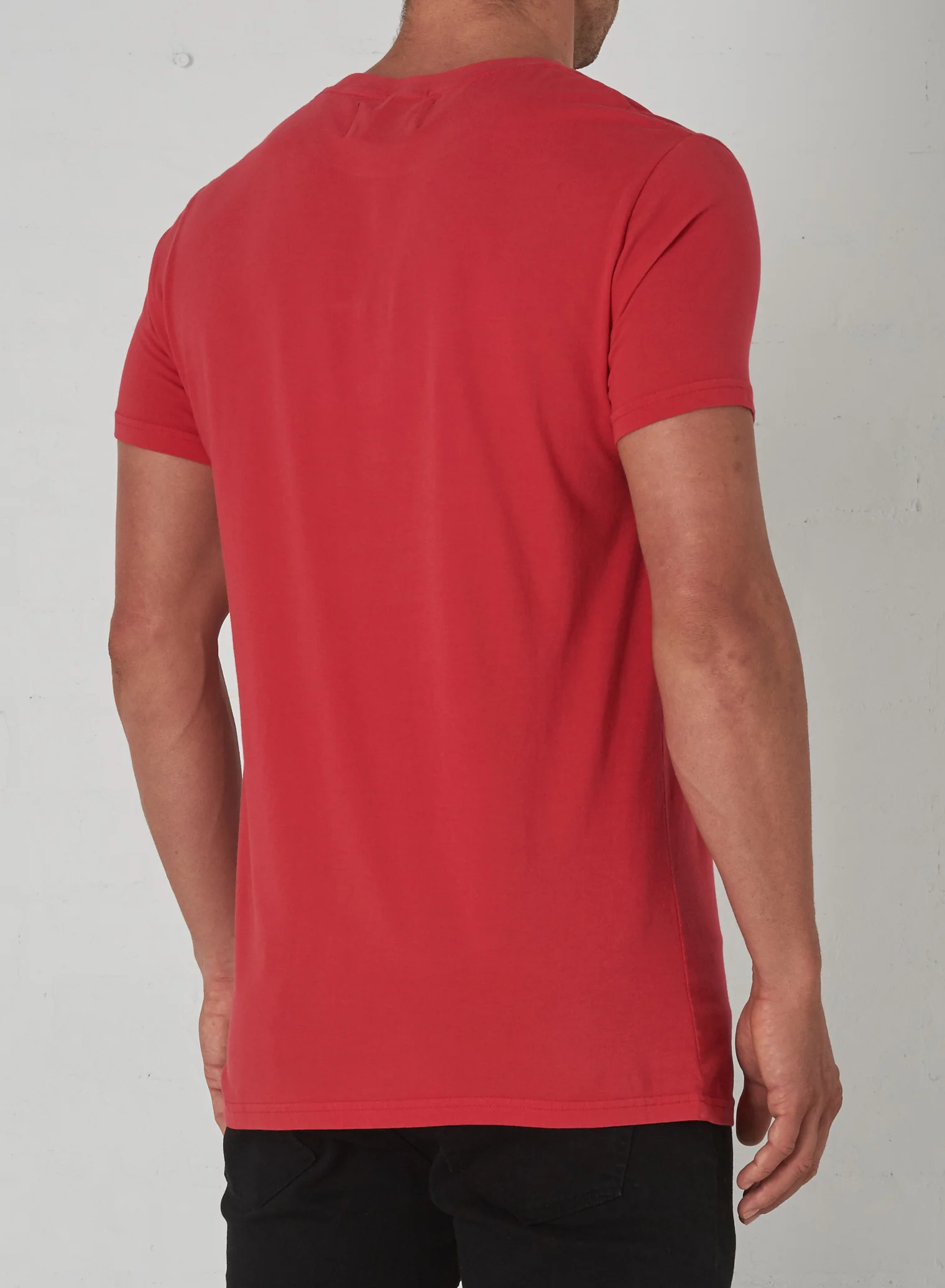 Rollas MENS ROLLA'S REDS BIG LOGO TEE RED VINTAGE WHITE - Image 3