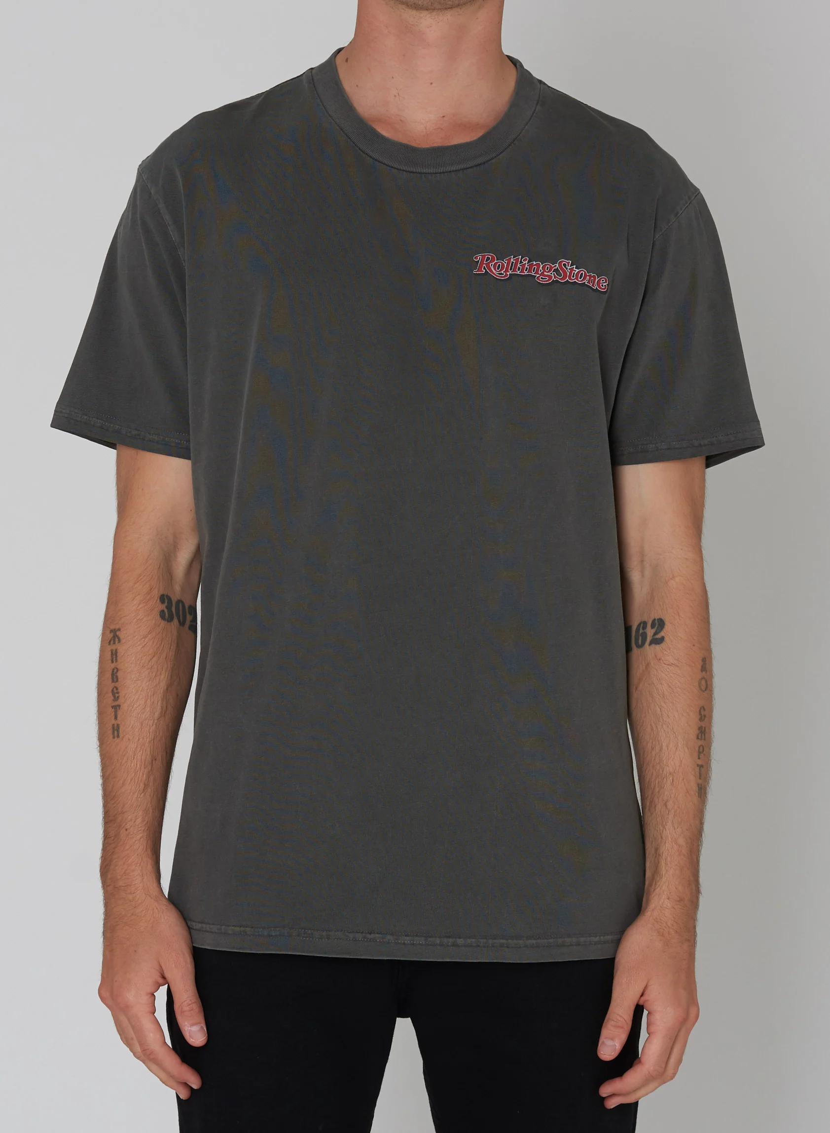 ROLLAS Mens Rolling Stone 79 Cover Tee - Washed Black - Image 2