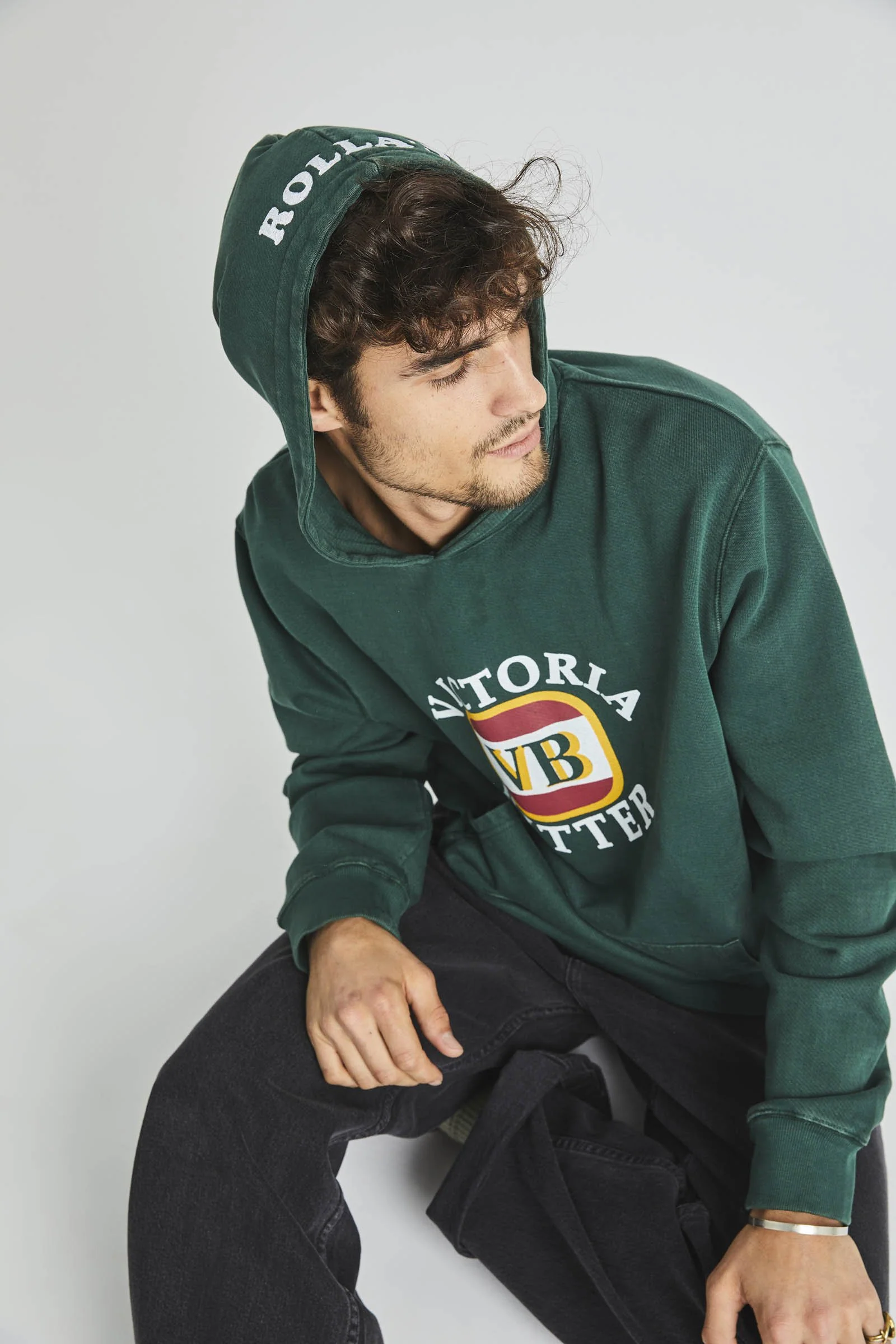 Rollas MENS VICTORIA BITTER HOODIE - TRADE GREEN - Image 5