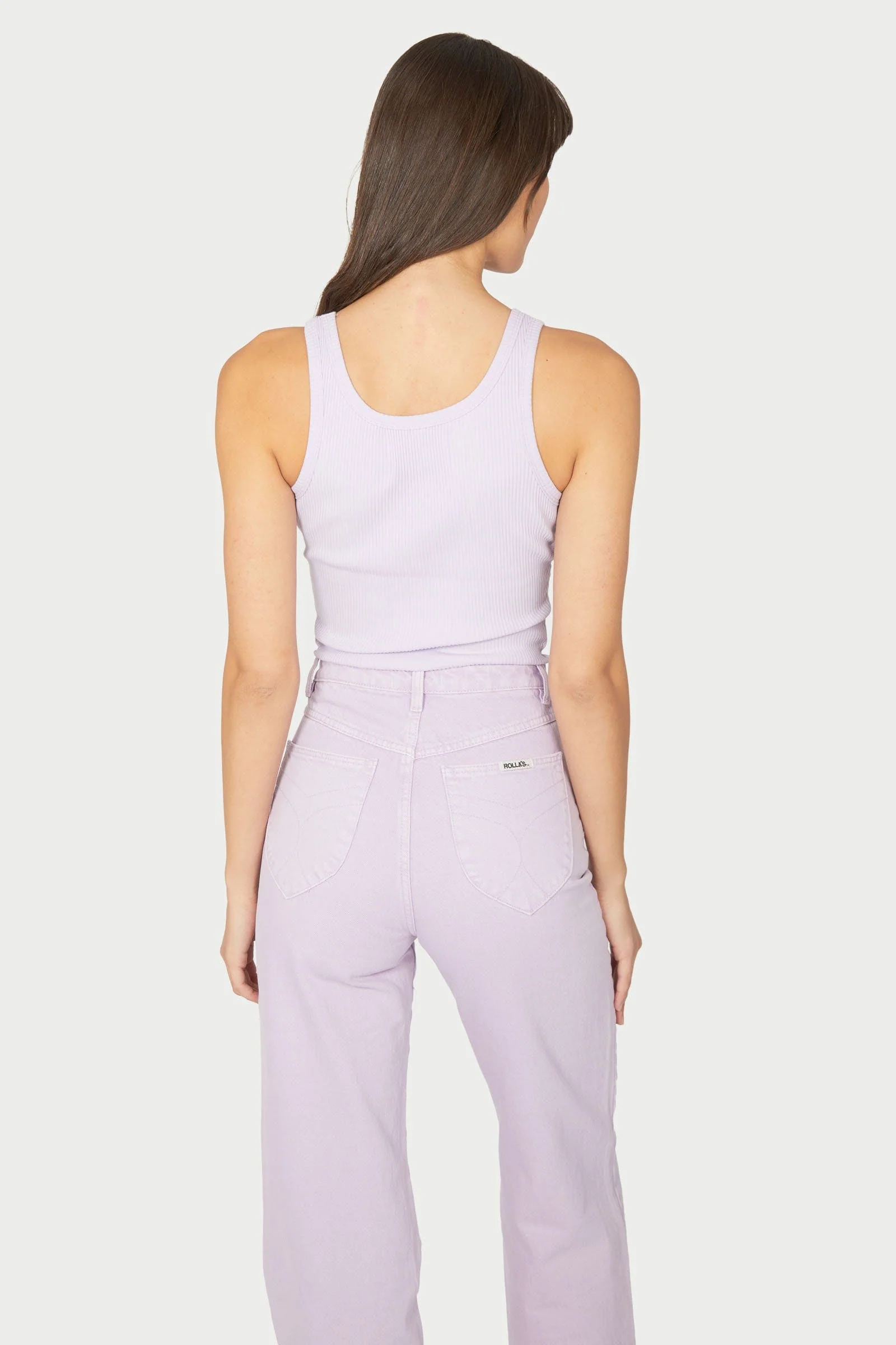 ROLLAS Womens Classic Rib Tank - Lavender - Image 6