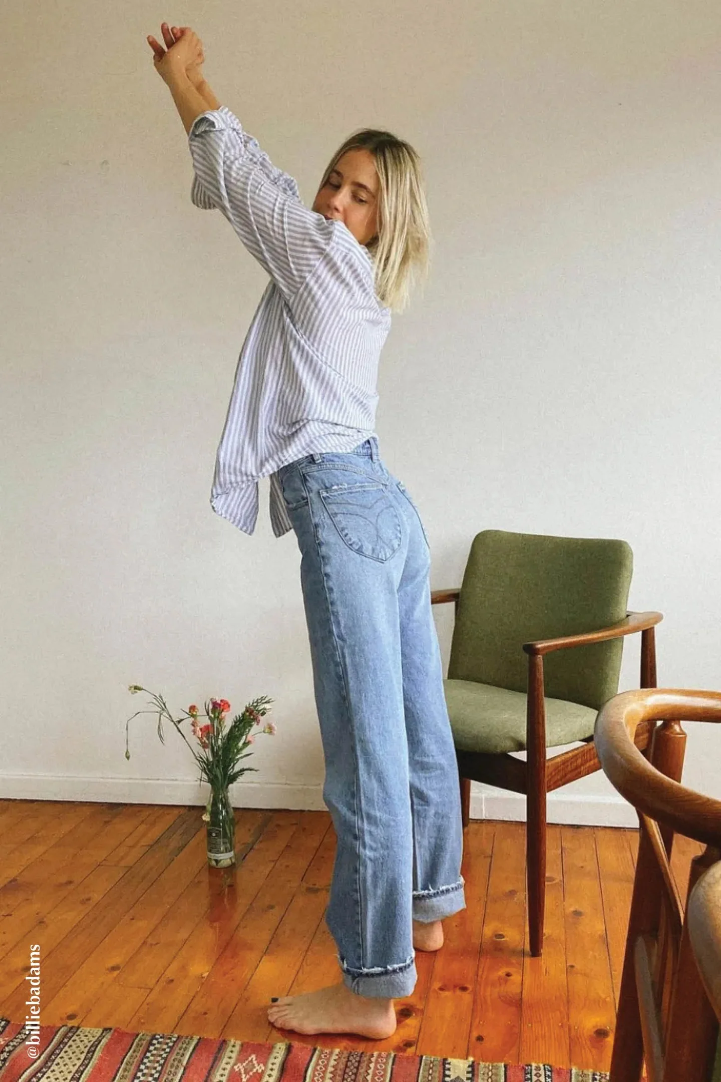 ROLLAS Womens Classic Straight Jeans 90's Blue - Image 6