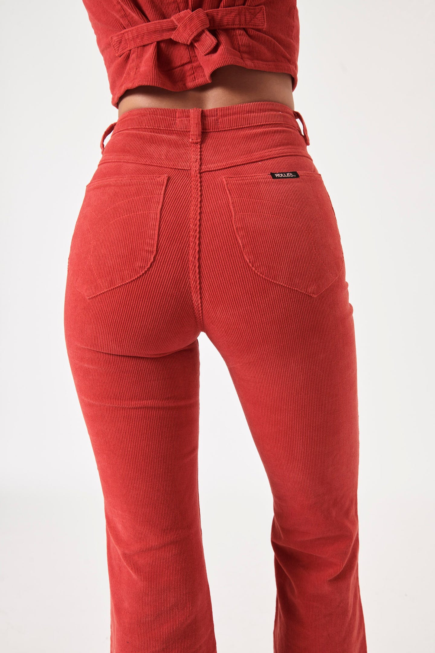ROLLAS Womens Eastcoast Cord Flare Scarlet Cord - Image 6