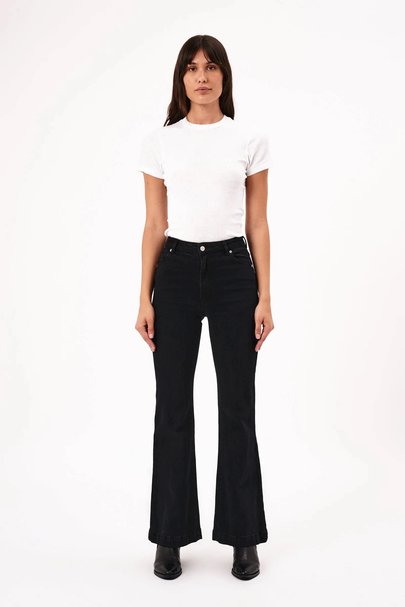 ROLLAS Womens Eastcoast Denim Flare - Black - Image 3