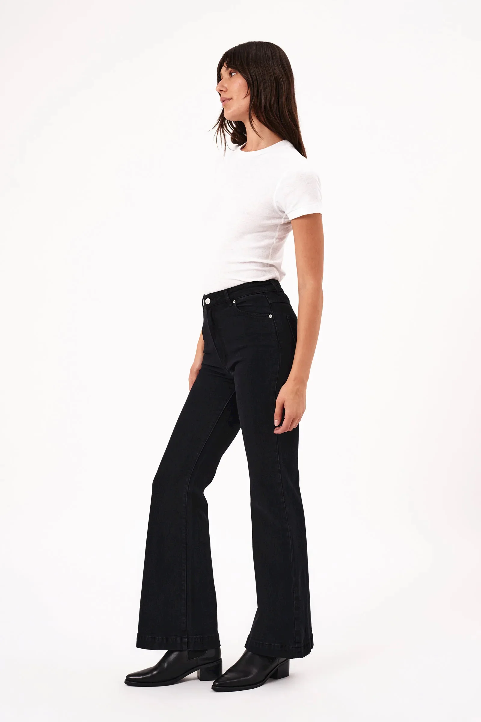 ROLLAS Womens Eastcoast Denim Flare - Black - Image 4