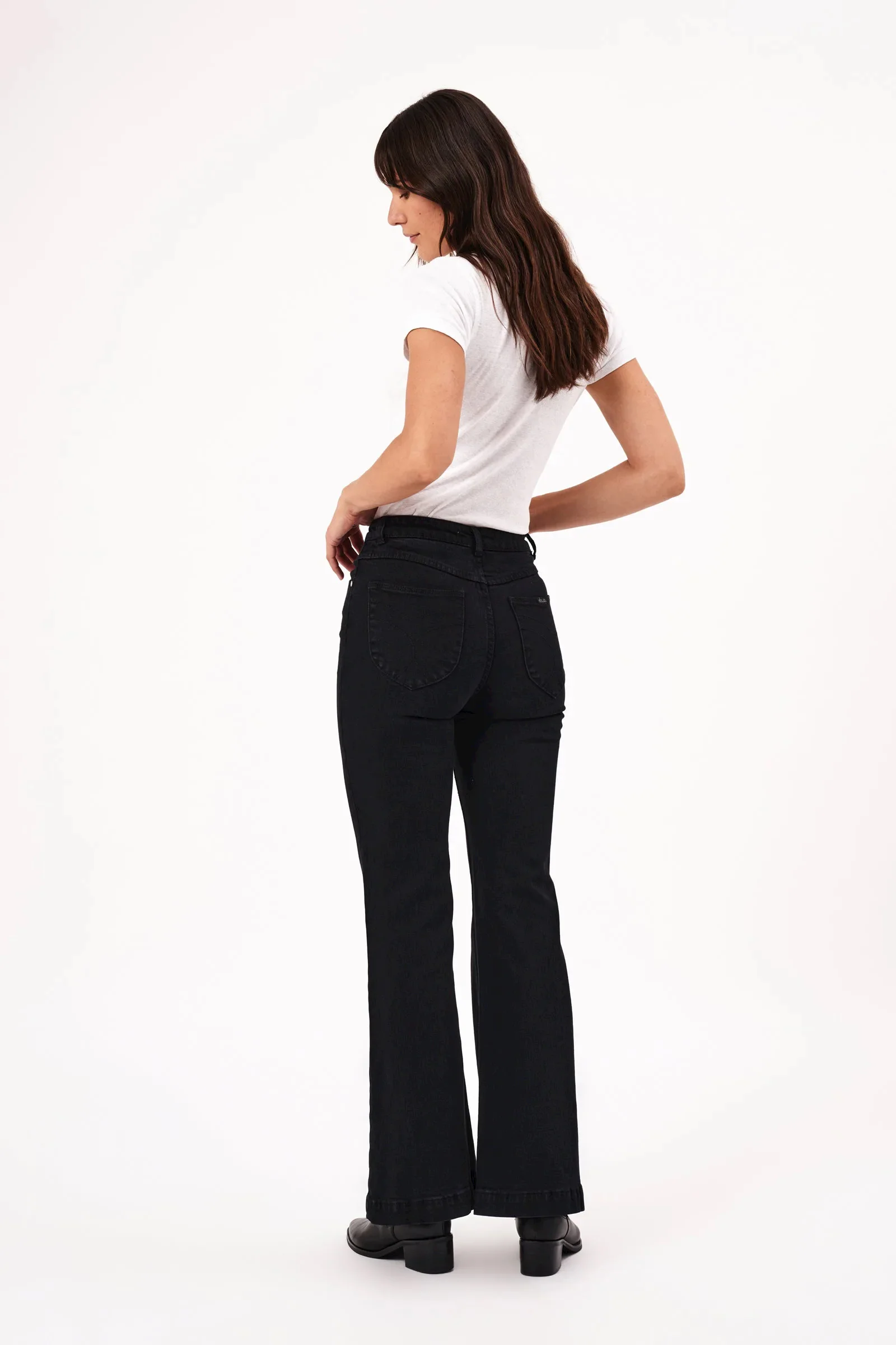 ROLLAS Womens Eastcoast Denim Flare - Black - Image 5