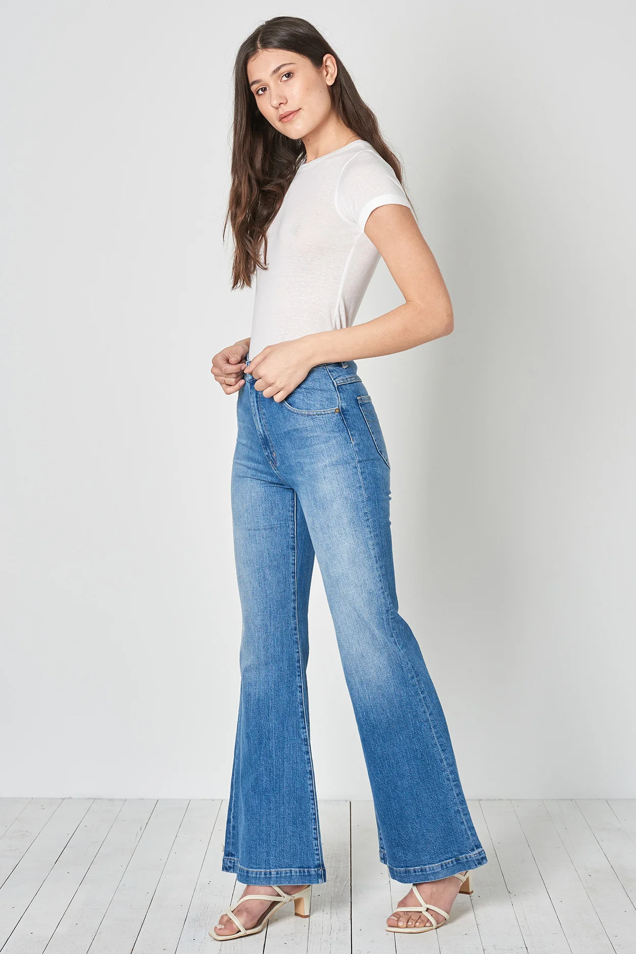 ROLLAS Womens Eastcoast Denim Flare Karen Blue - Image 4