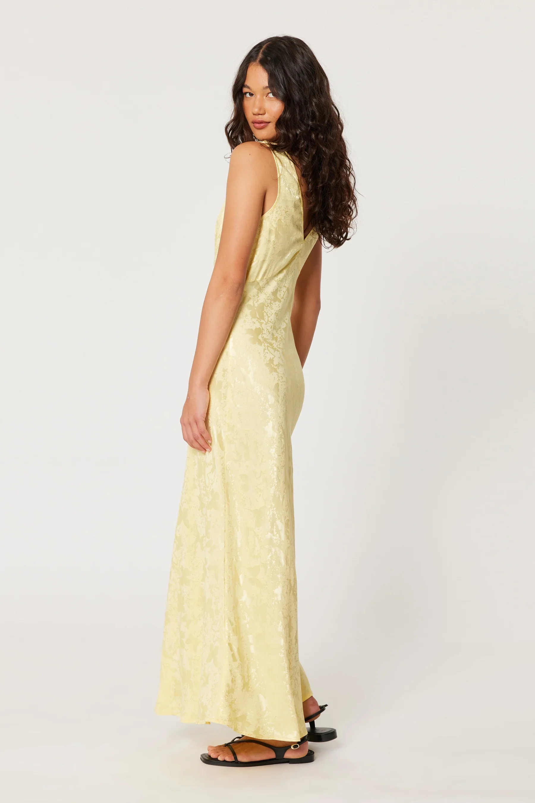 ROLLAS Womens Eliza Jacquard Maxi Dress - Limoncello - Image 2