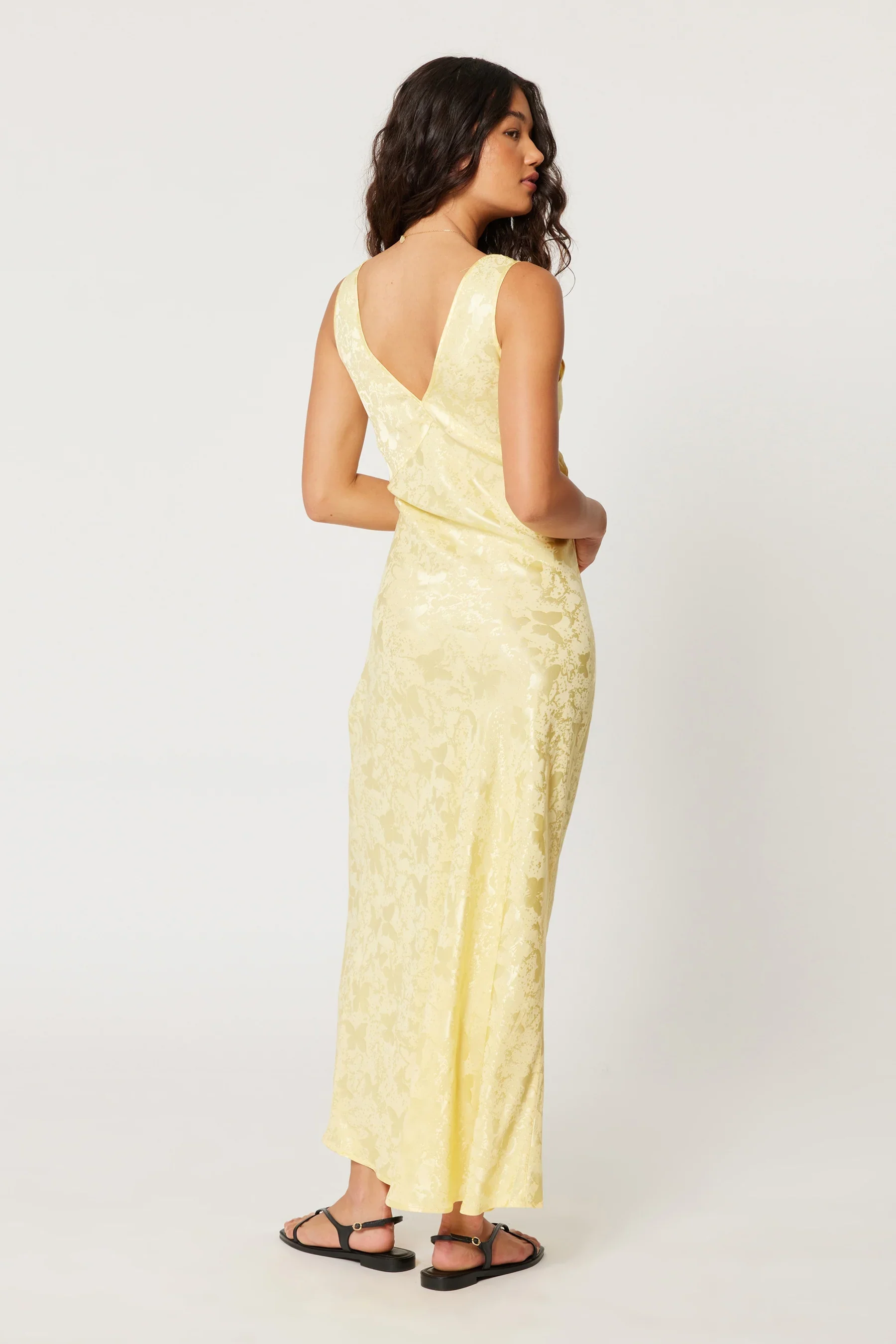 ROLLAS Womens Eliza Jacquard Maxi Dress - Limoncello - Image 3
