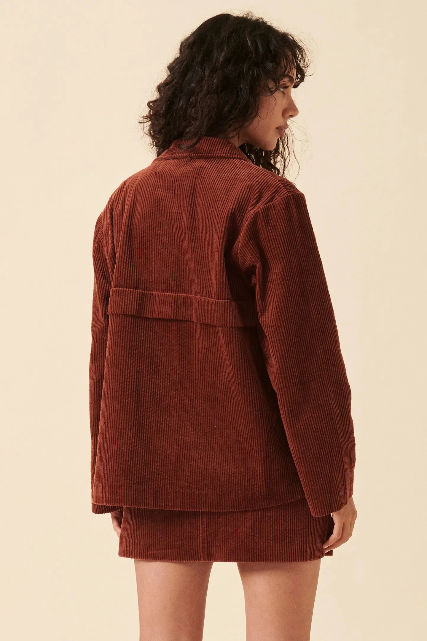 ROLLAS Womens Francoise Cord Jacket Chestnut - Image 4