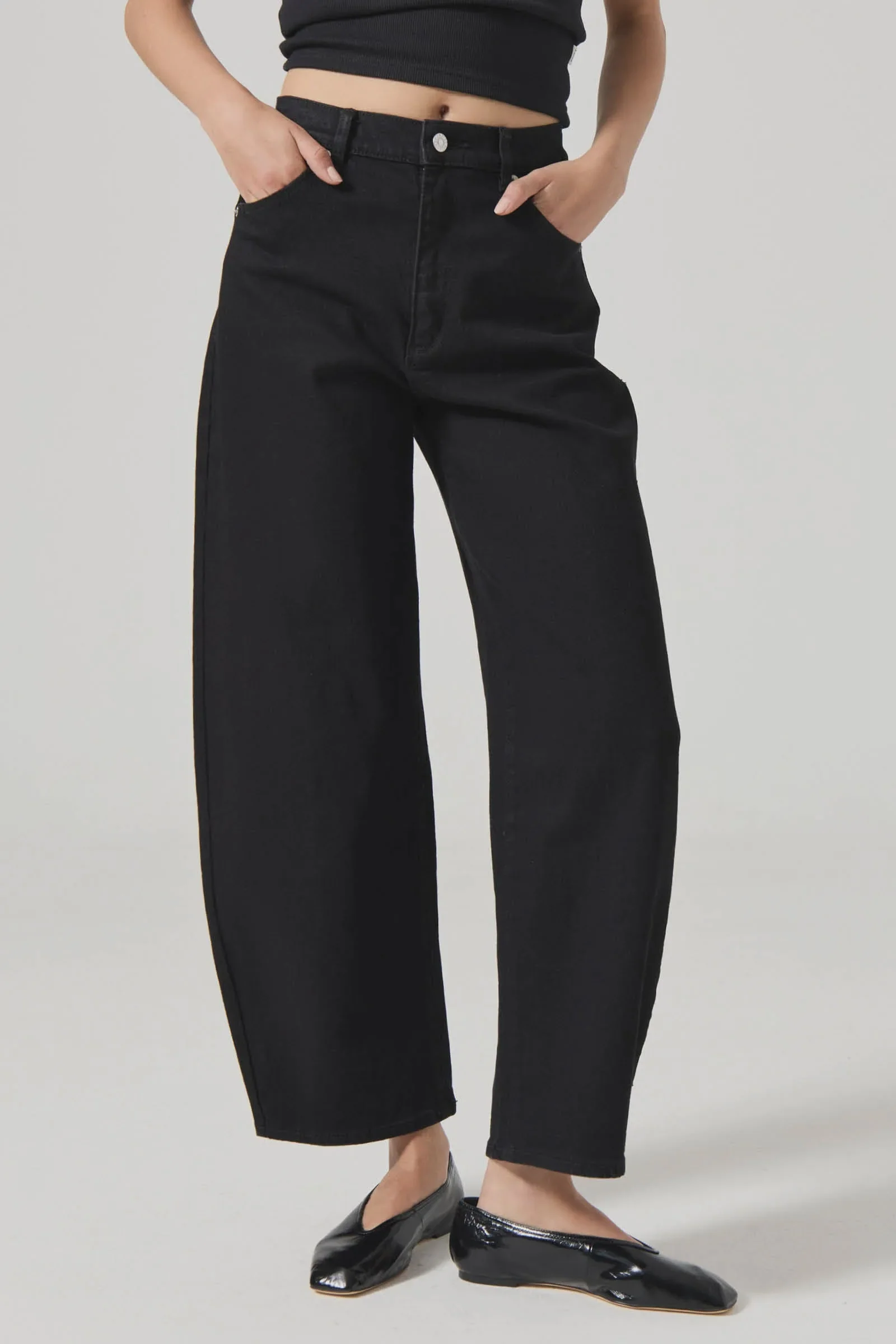 ROLLA'S Womens Gigi Barrel Jeans in Forever Black
