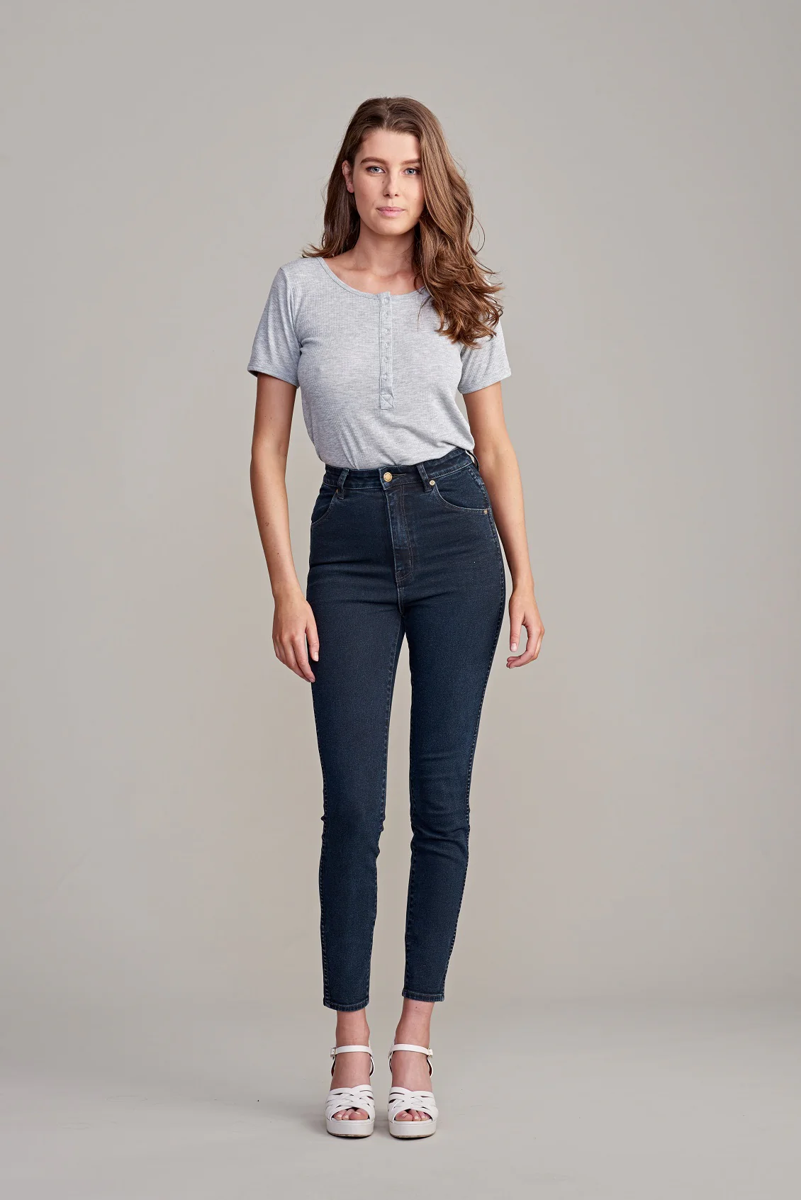 Rollas WOMENS GRANDPA MILLER TEE GREY MARLE - Image 2