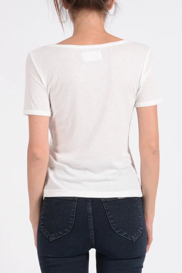 Rolla's WOMENS GRANDPA MILLER TEE WHITE - Image 2