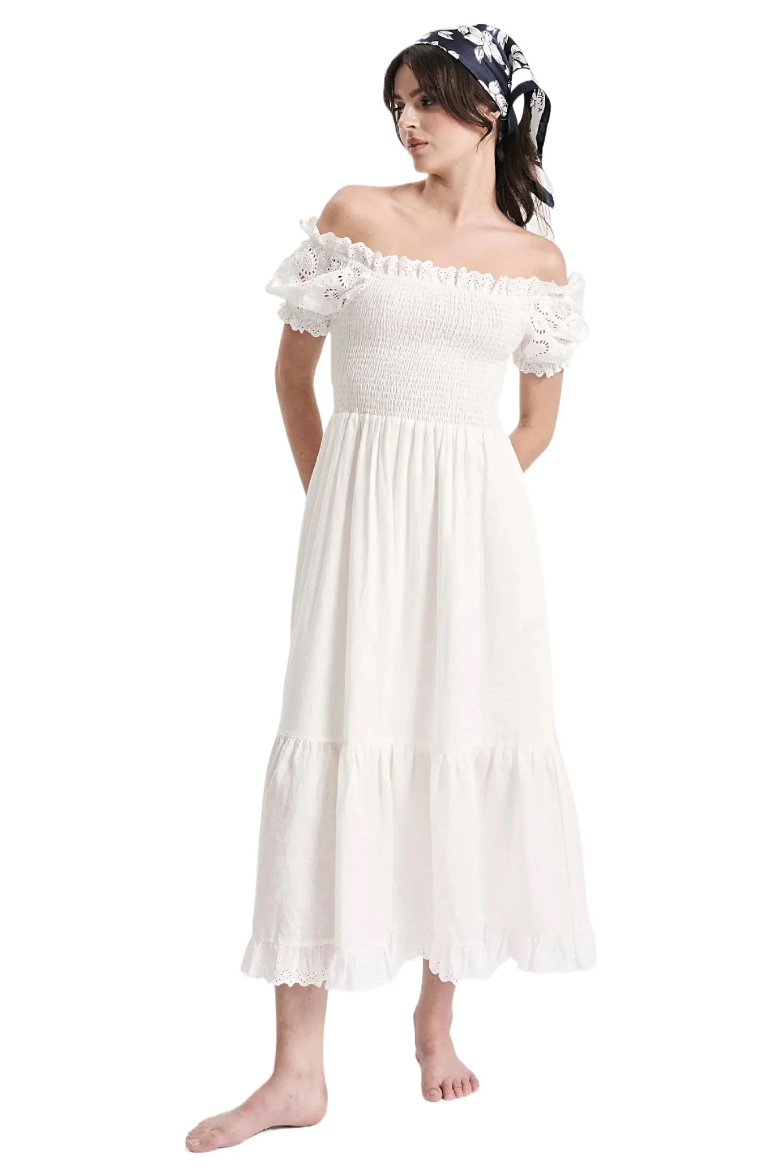 ROLLAS Womens Greta Lace Dress - White - Image 4