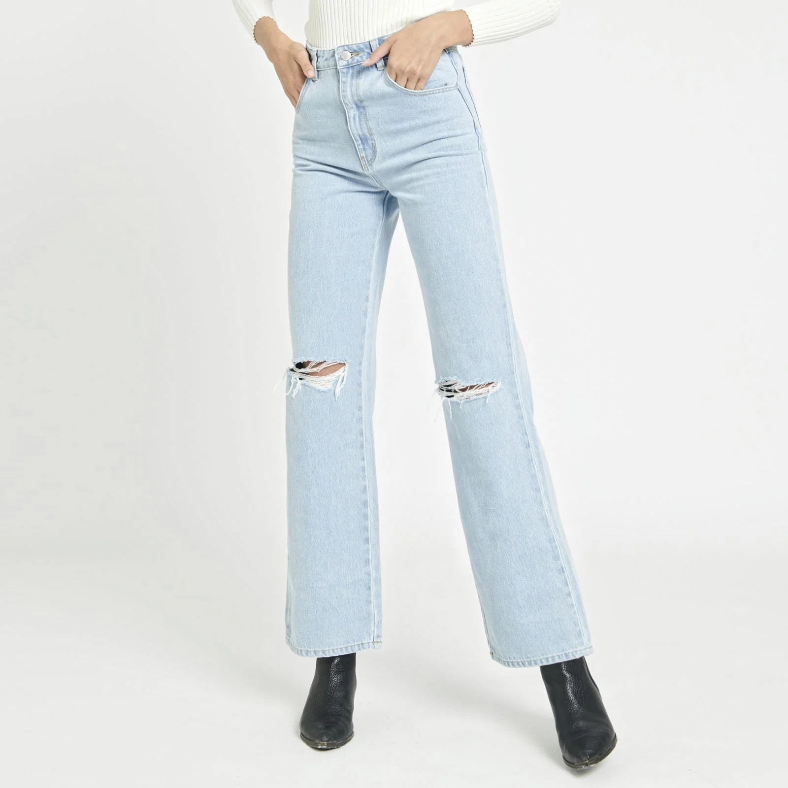 ROLLAS Womens Heidi Jean - Holiday Blue Organic - Image 7