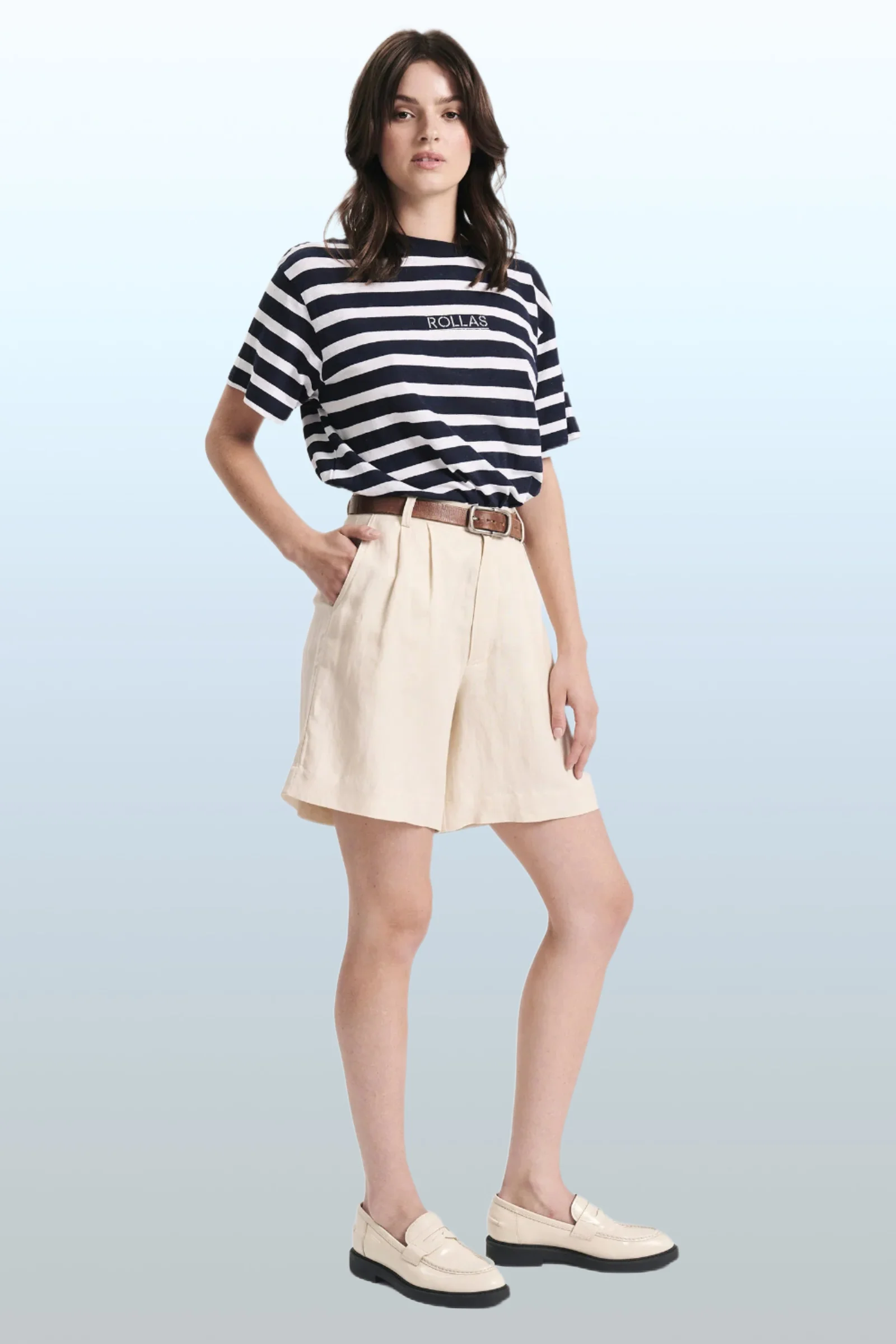 ROLLAS Womens Horizon Linen Short - Biscuit - Image 2