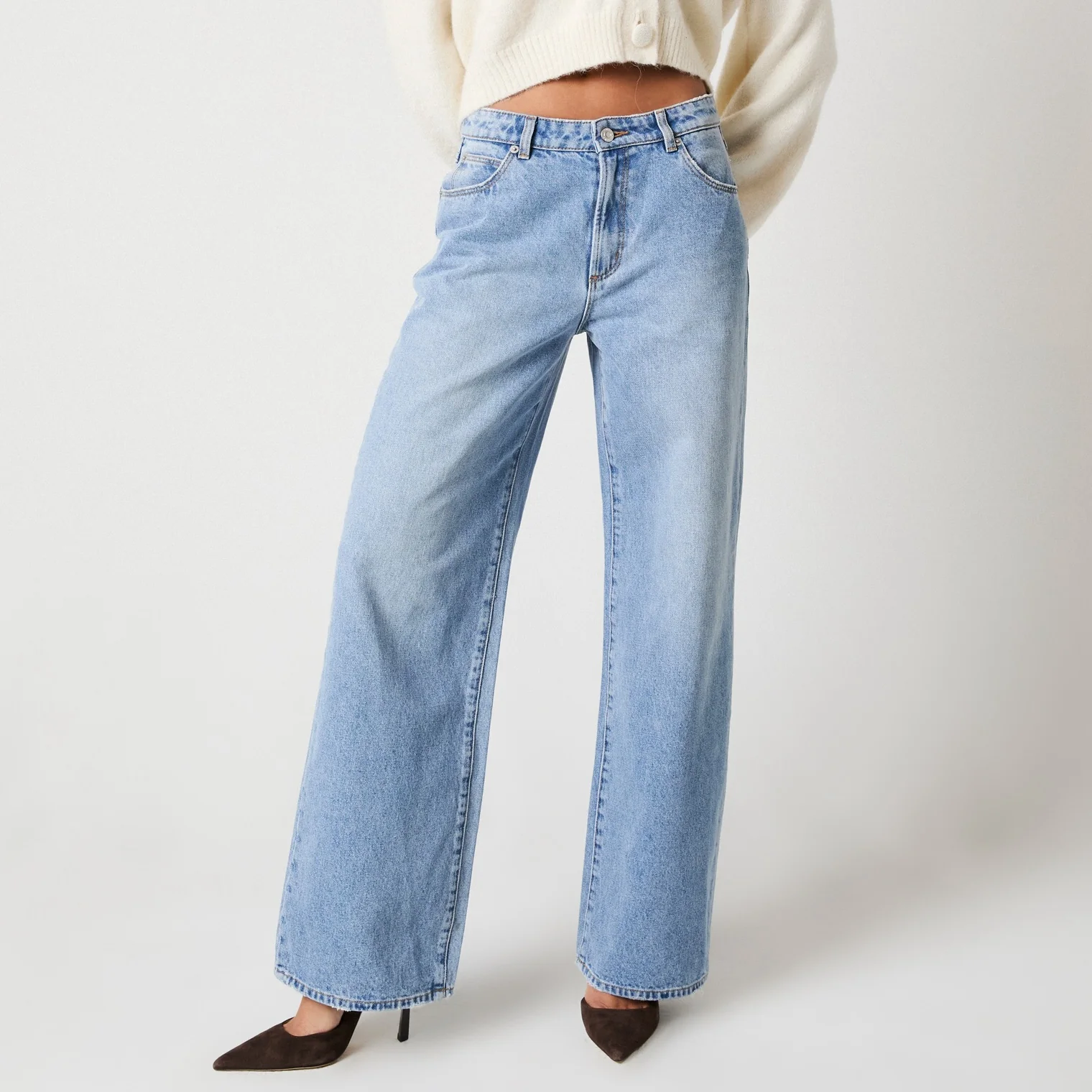 ROLLAS Womens Kate Baggy 90s Blue - Vintage Blue - Image 3