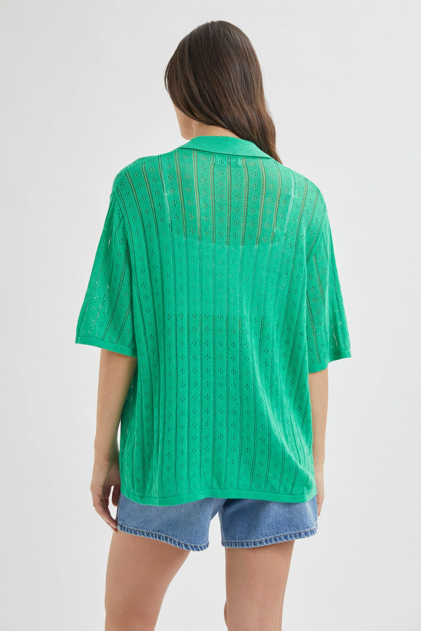 ROLLAS Womens Milan Short Sleeve Knit Shirt - Grass - Image 7