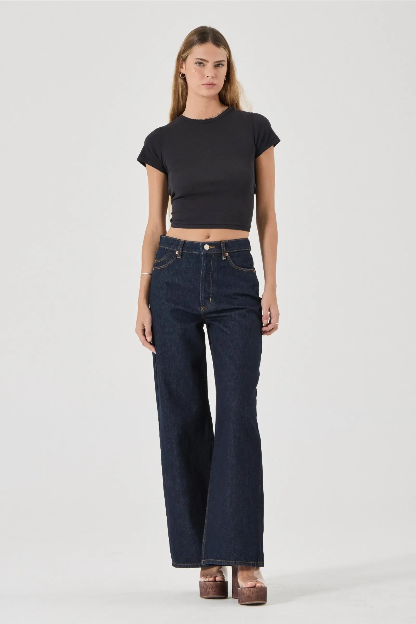 ROLLA'S Womens Relaxed Sailor Jean Long in Dark Rinse - Image 3