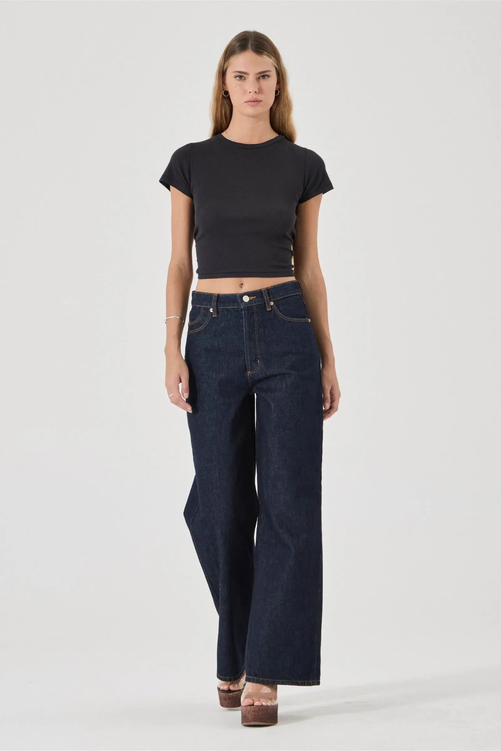 ROLLA'S Womens Relaxed Sailor Jean Long in Dark Rinse - Image 6