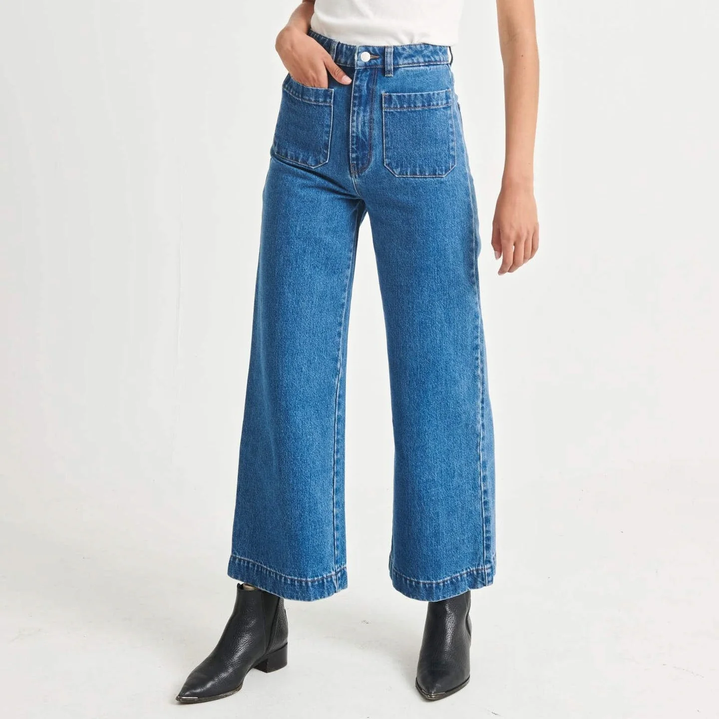 Rollas WOMENS SAILOR JEAN - ASHLEY BLUE - Image 15