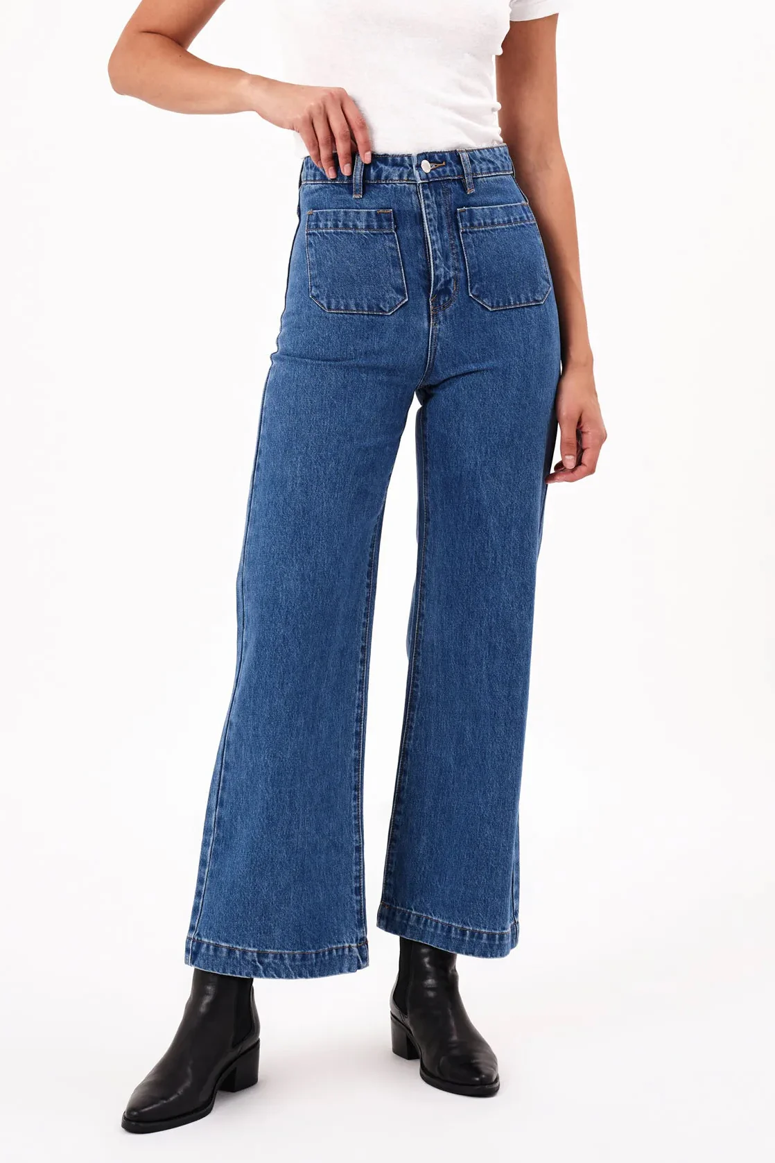 Rollas WOMENS SAILOR JEAN - ASHLEY BLUE - Image 16