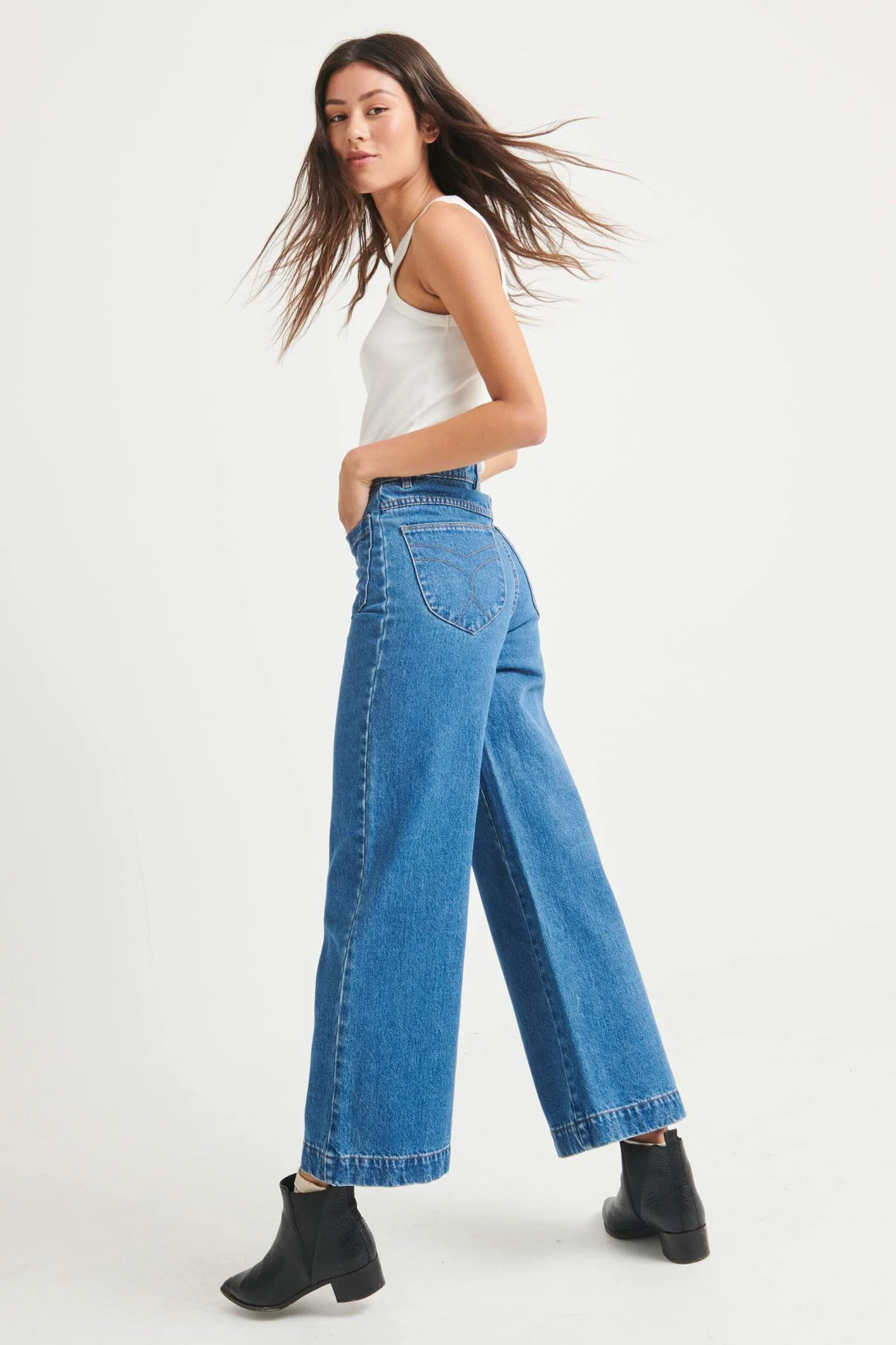 Rollas WOMENS SAILOR JEAN - ASHLEY BLUE - Image 17