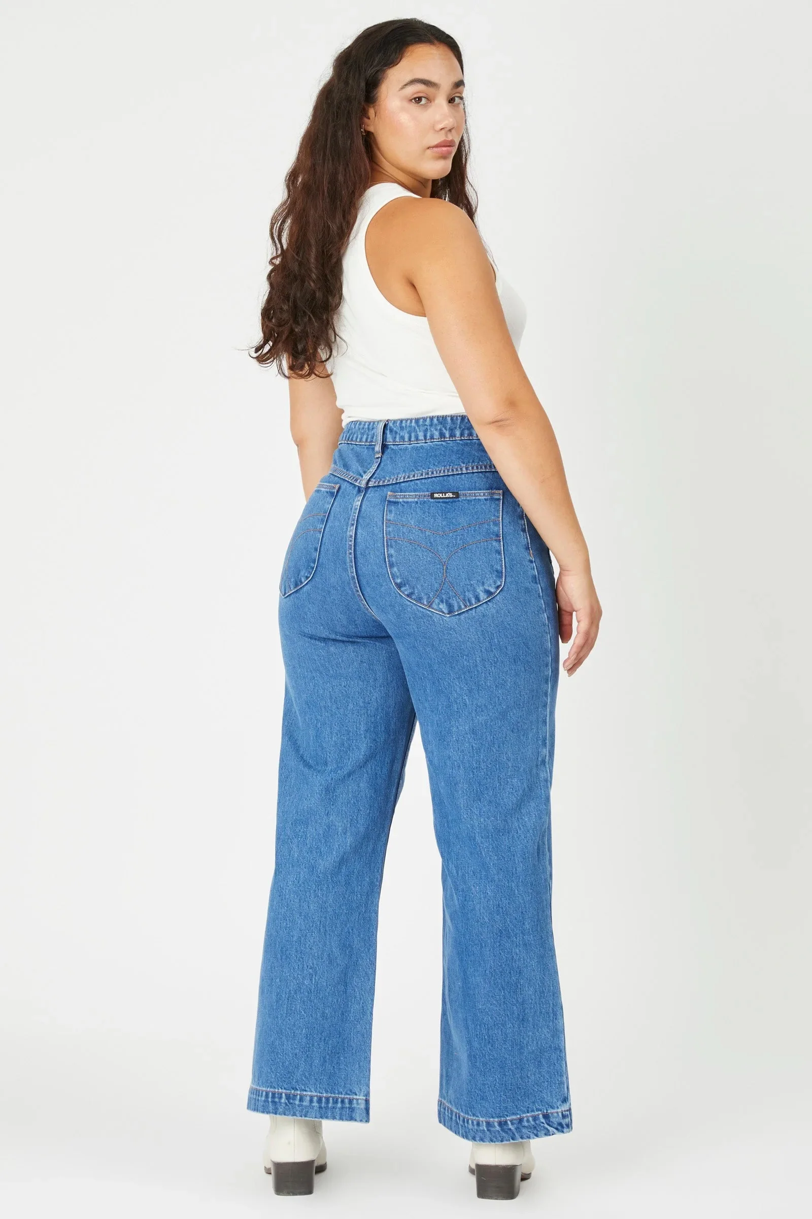 Rollas WOMENS SAILOR JEAN - ASHLEY BLUE - Image 21