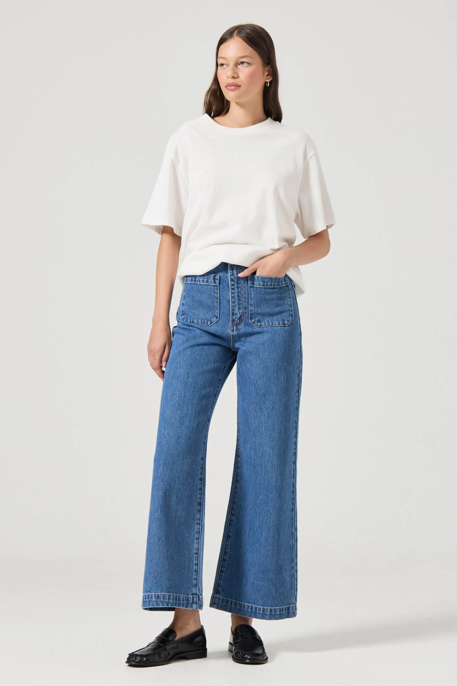 Rollas WOMENS SAILOR JEAN - ASHLEY BLUE - Image 22