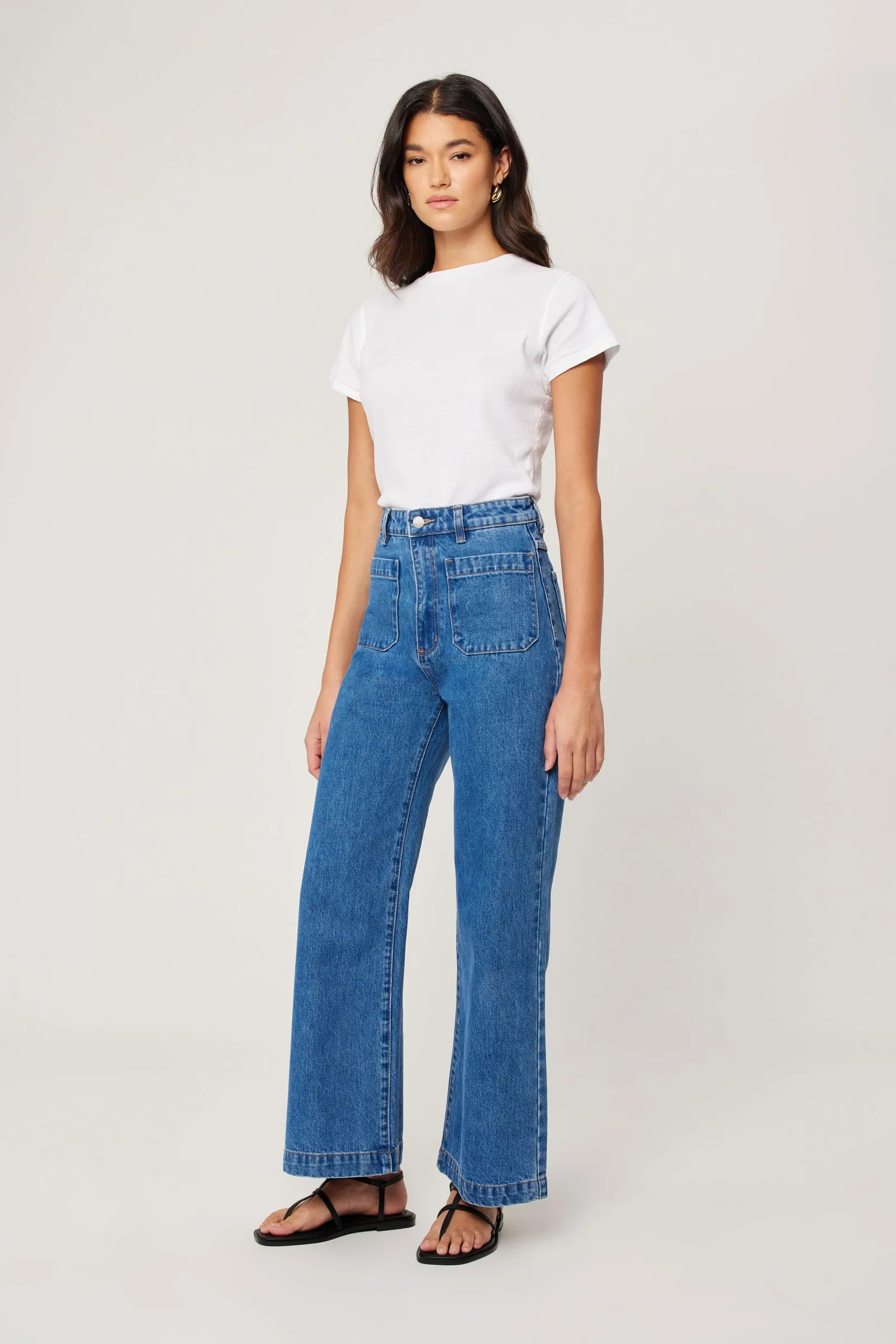 Rollas WOMENS SAILOR JEAN - ASHLEY BLUE - Image 5