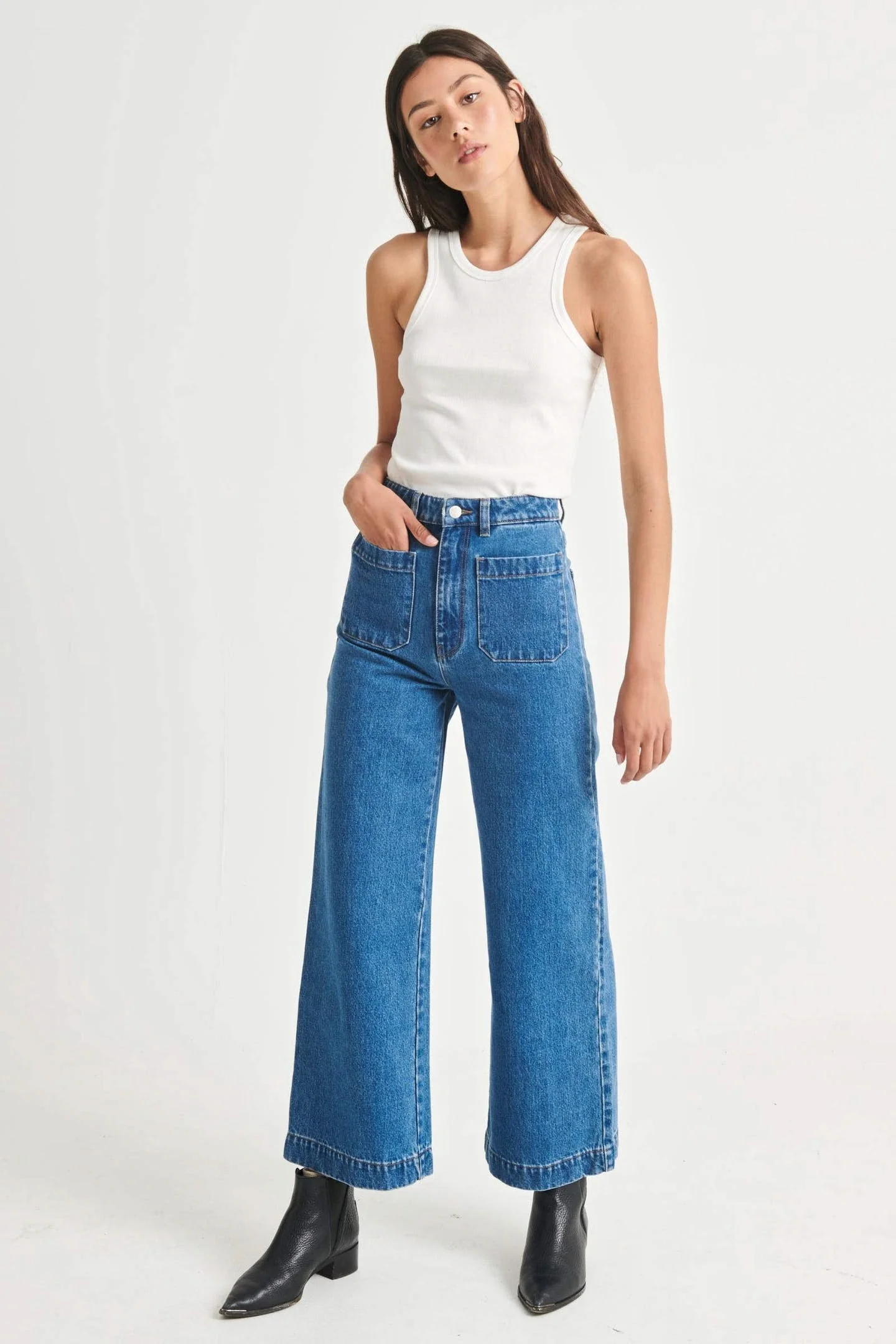 Rollas WOMENS SAILOR JEAN - ASHLEY BLUE - Image 9