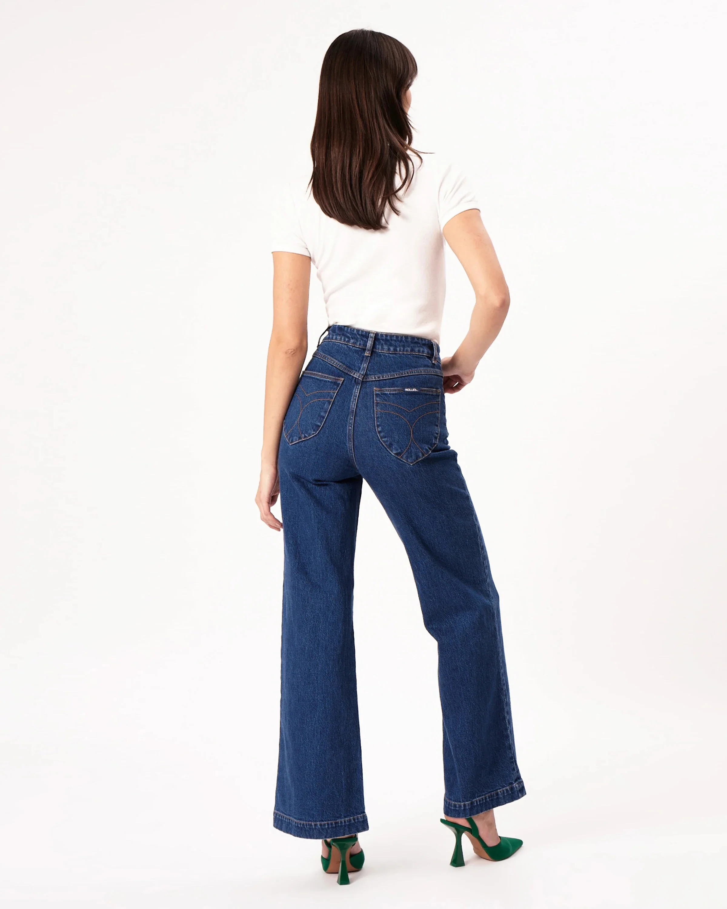 ROLLAS Womens Sailor Jean Eco Ruby Blue - Organic Dark Blue - Image 5