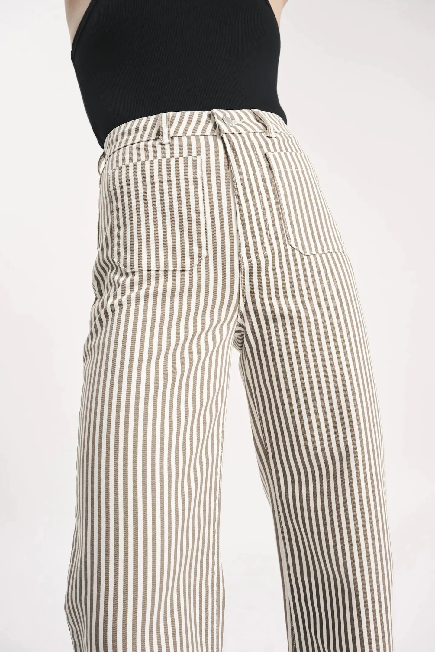 ROLLAS Womens Sailor Jean Laura Stripe Mink - Image 6