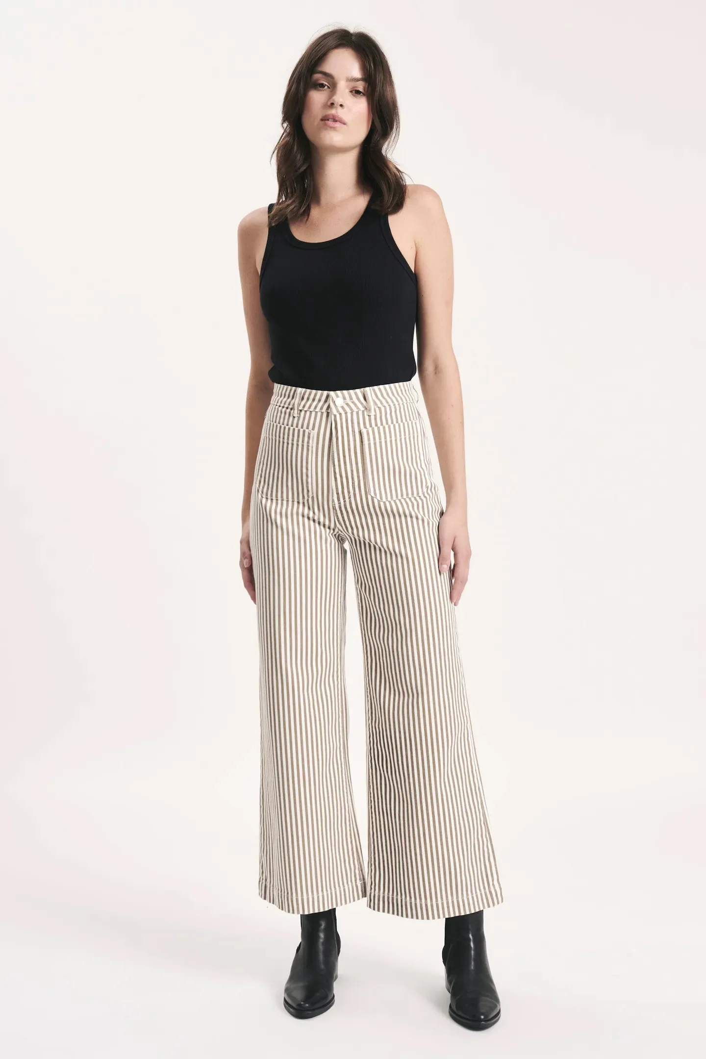 ROLLAS Womens Sailor Jean Laura Stripe Mink - Image 8